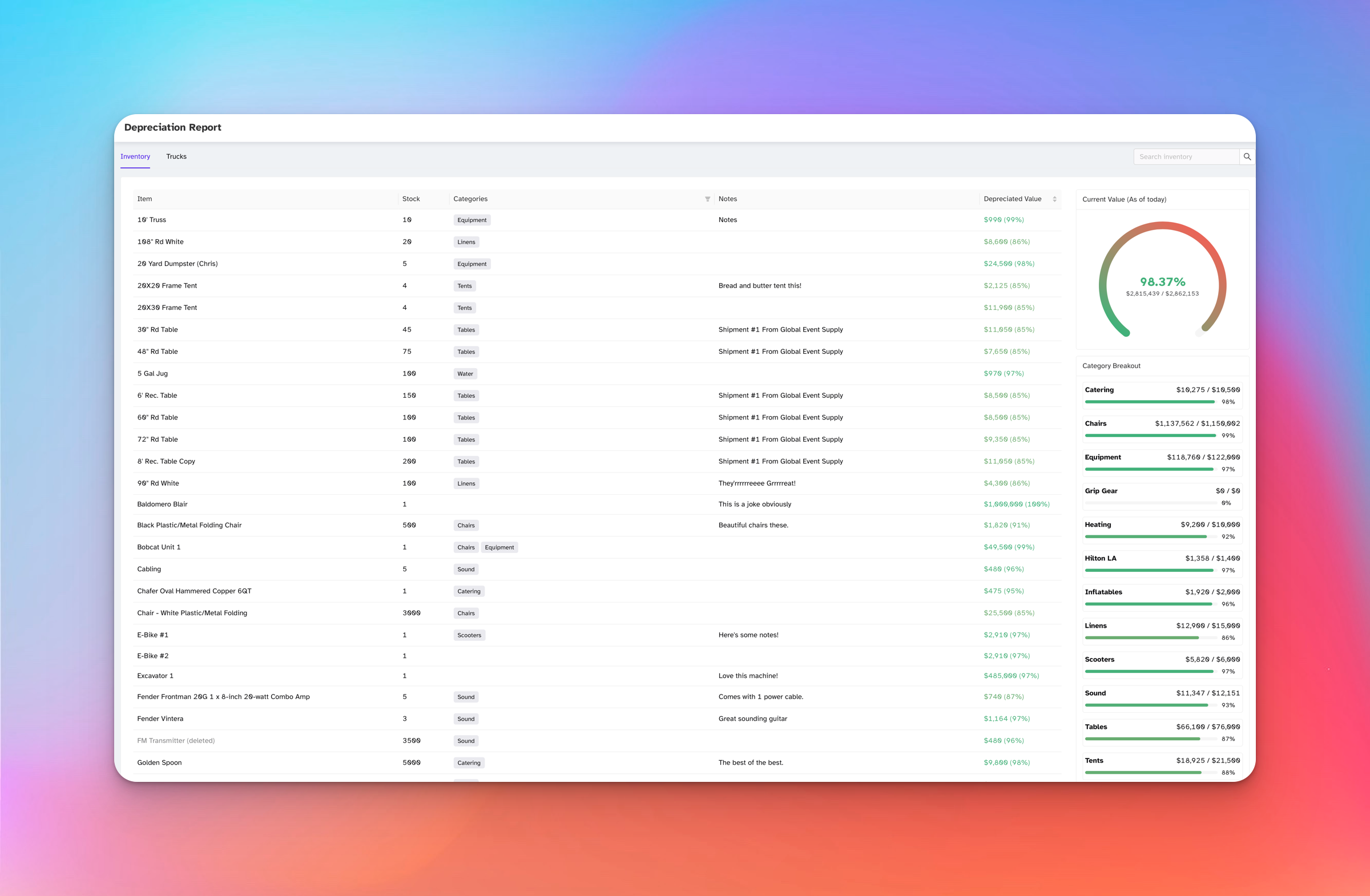 screenshot of RentKit