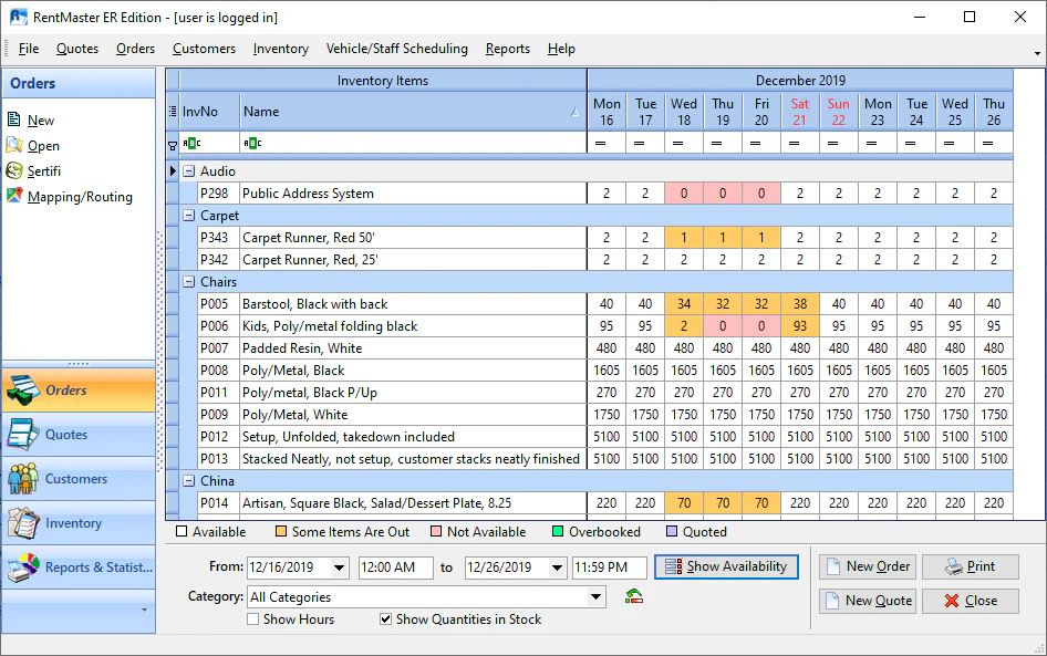 screenshot of RentMaster