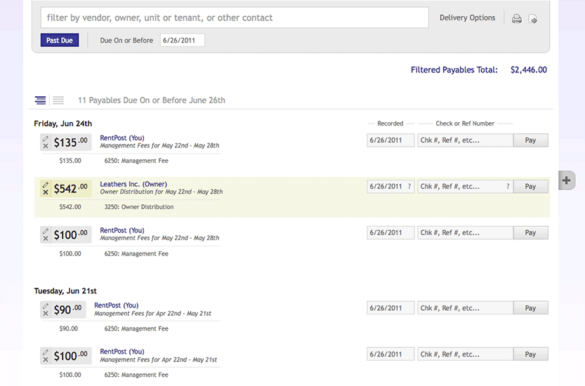 screenshot of RentPost