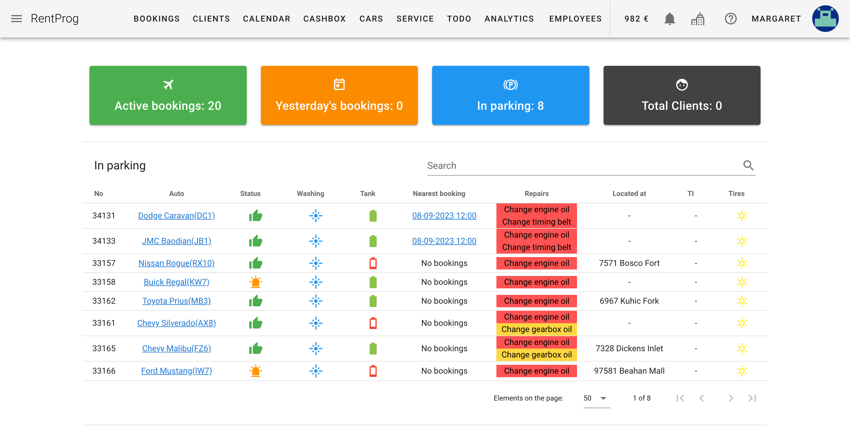 screenshot of RentProg