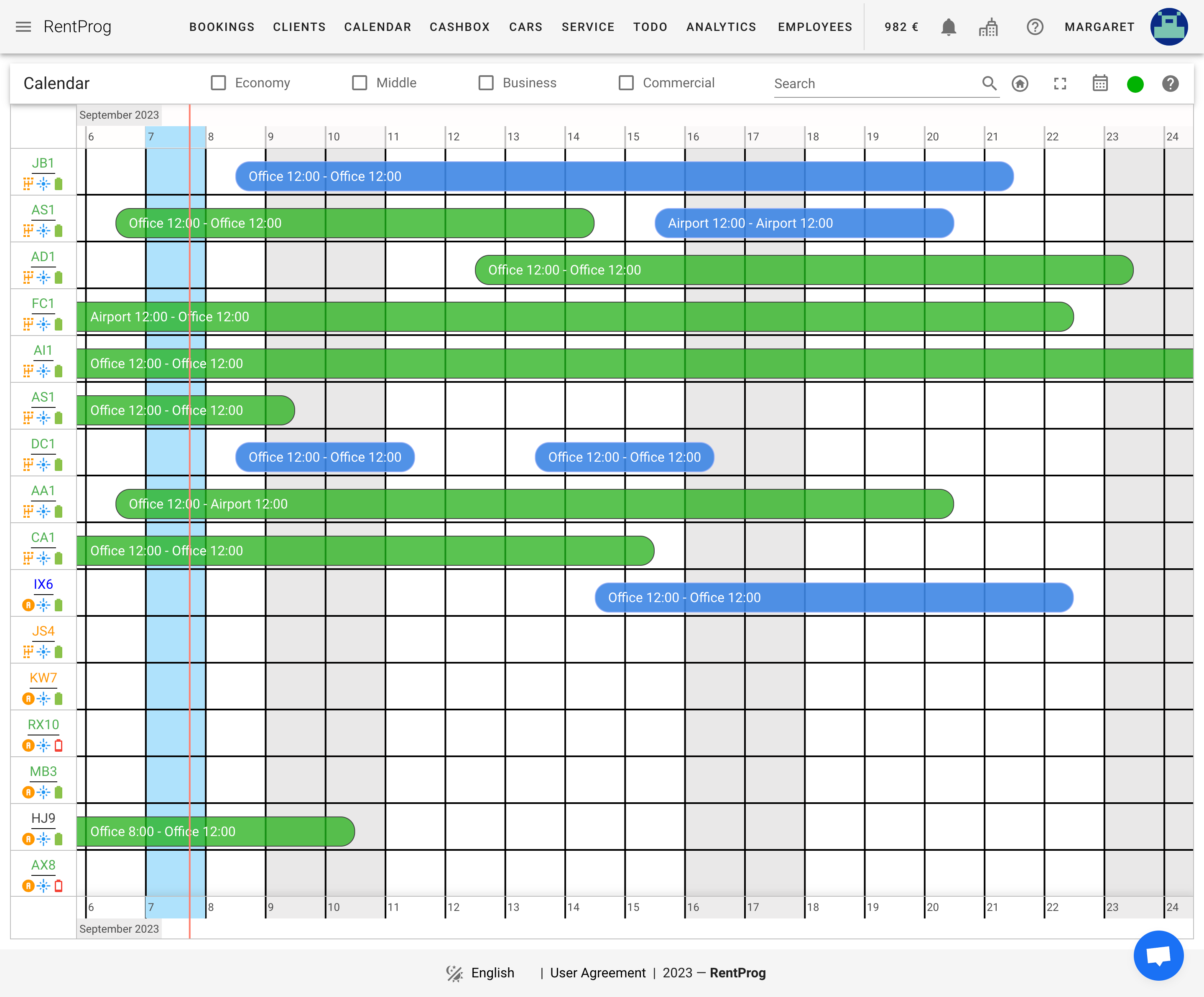 screenshot of RentProg