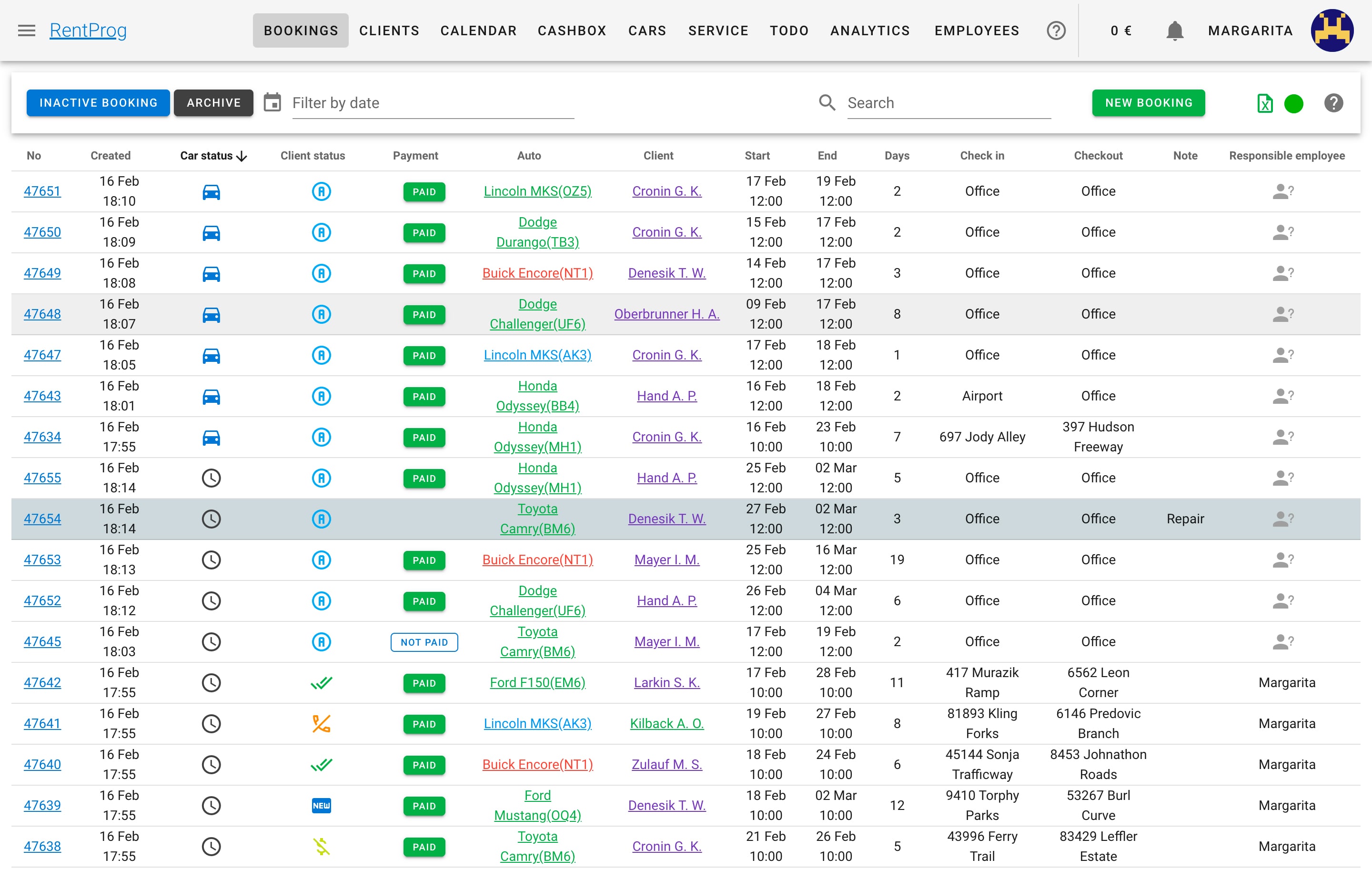 screenshot of RentProg
