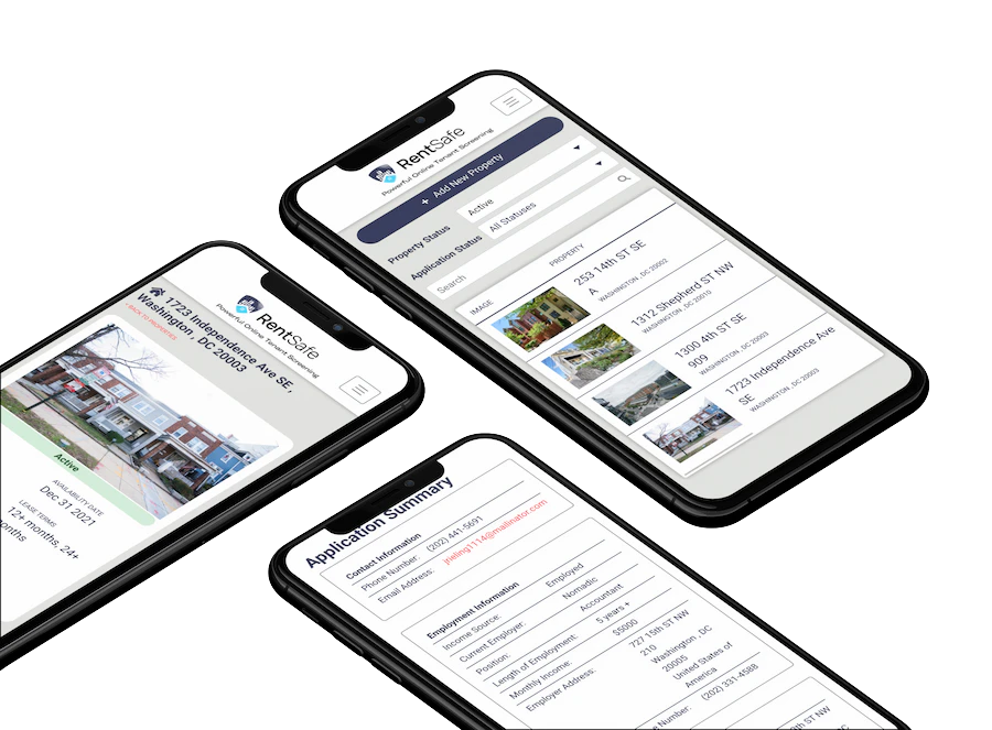 screenshot of RentSafe