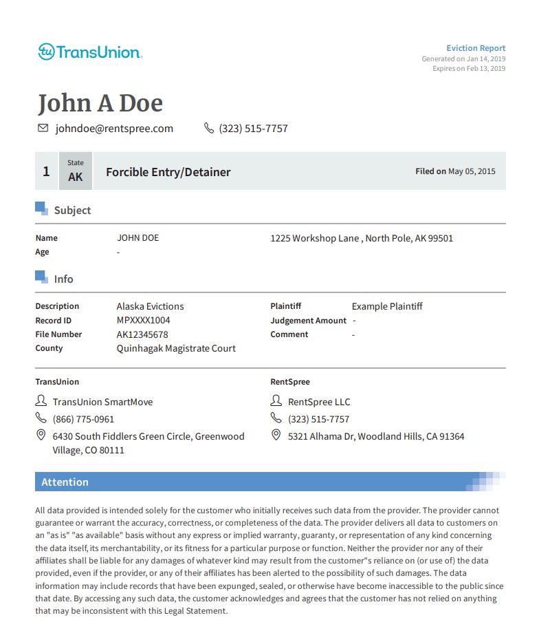 screenshot of RentSpree