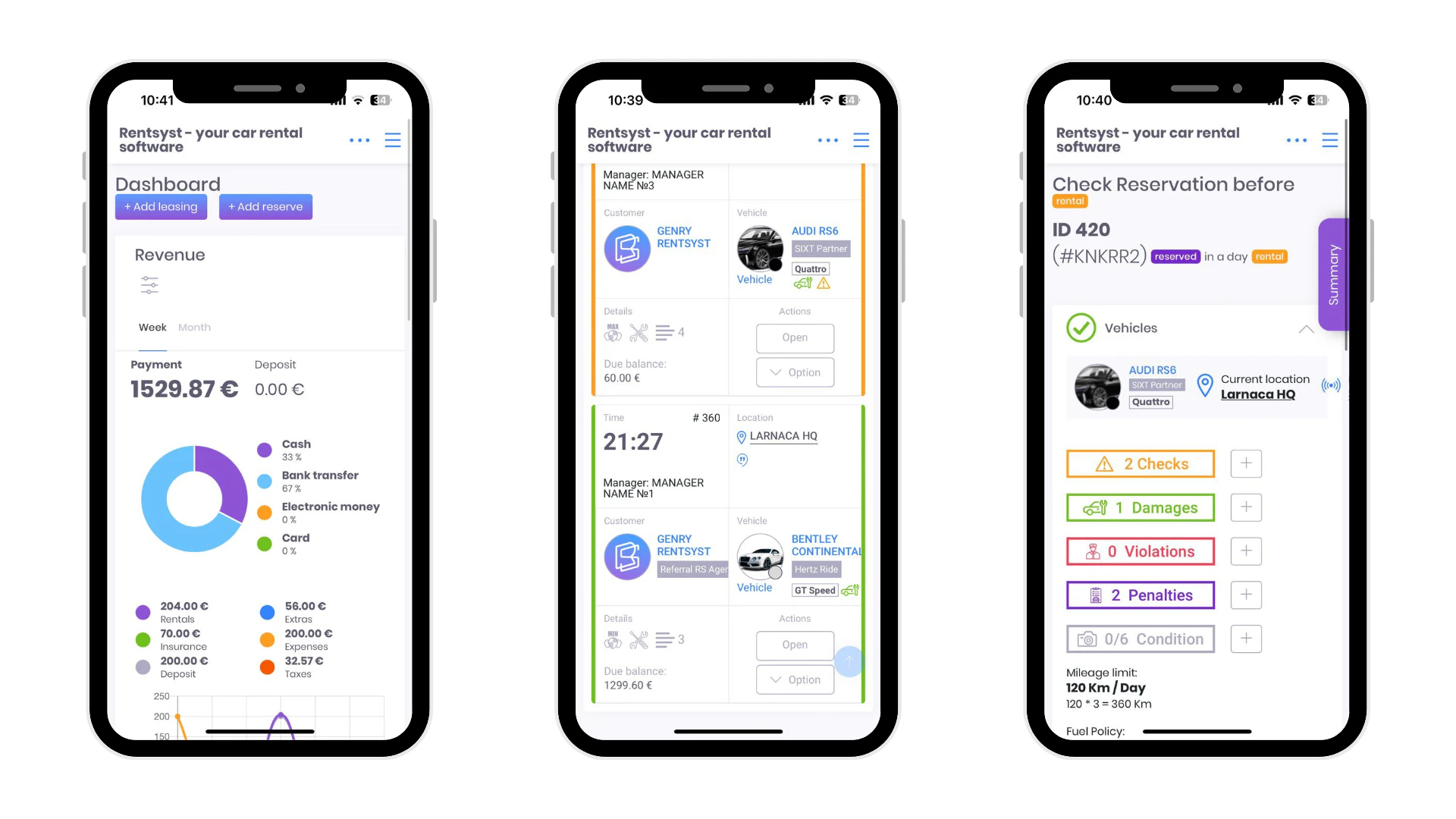 screenshot of RentSyst