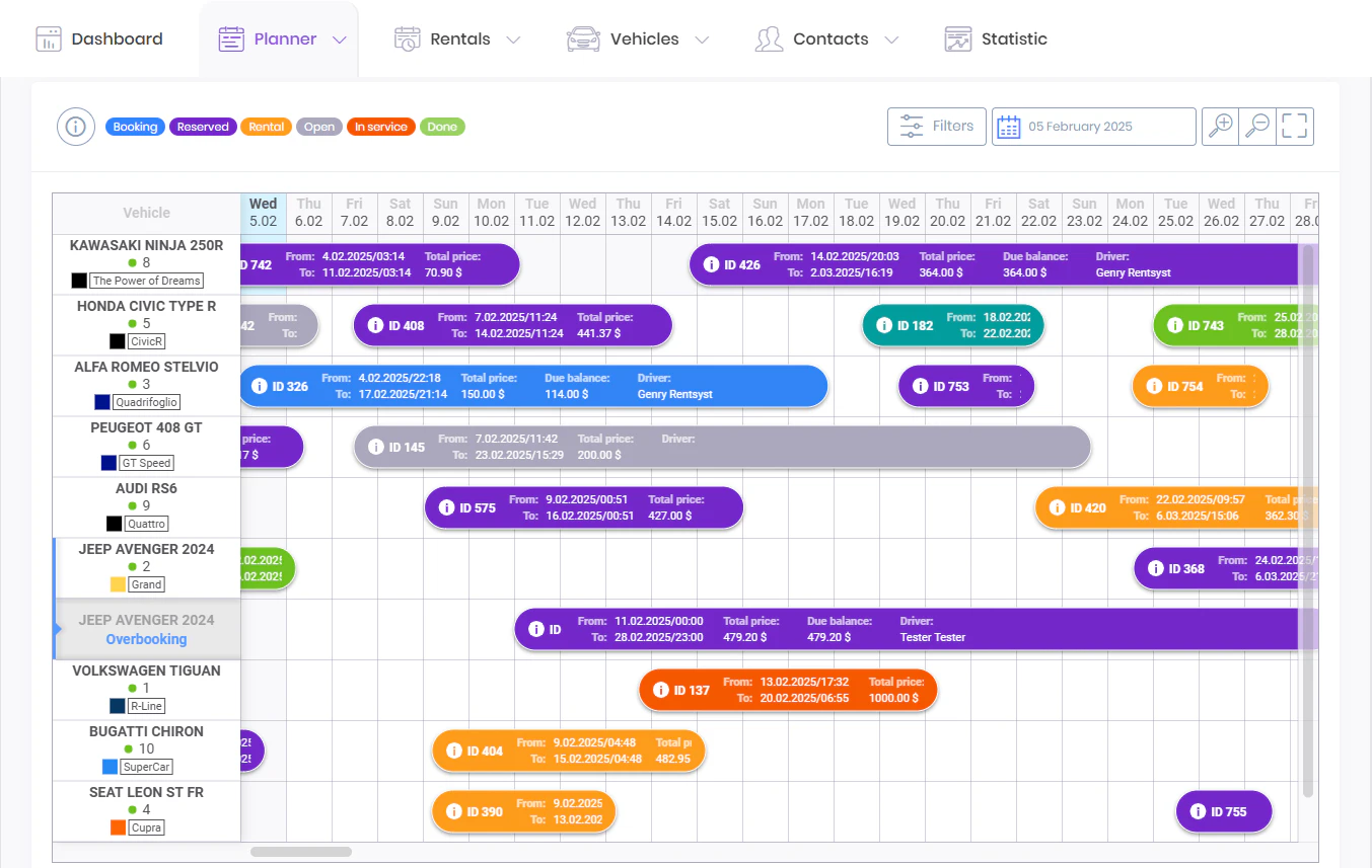 screenshot of RentSyst