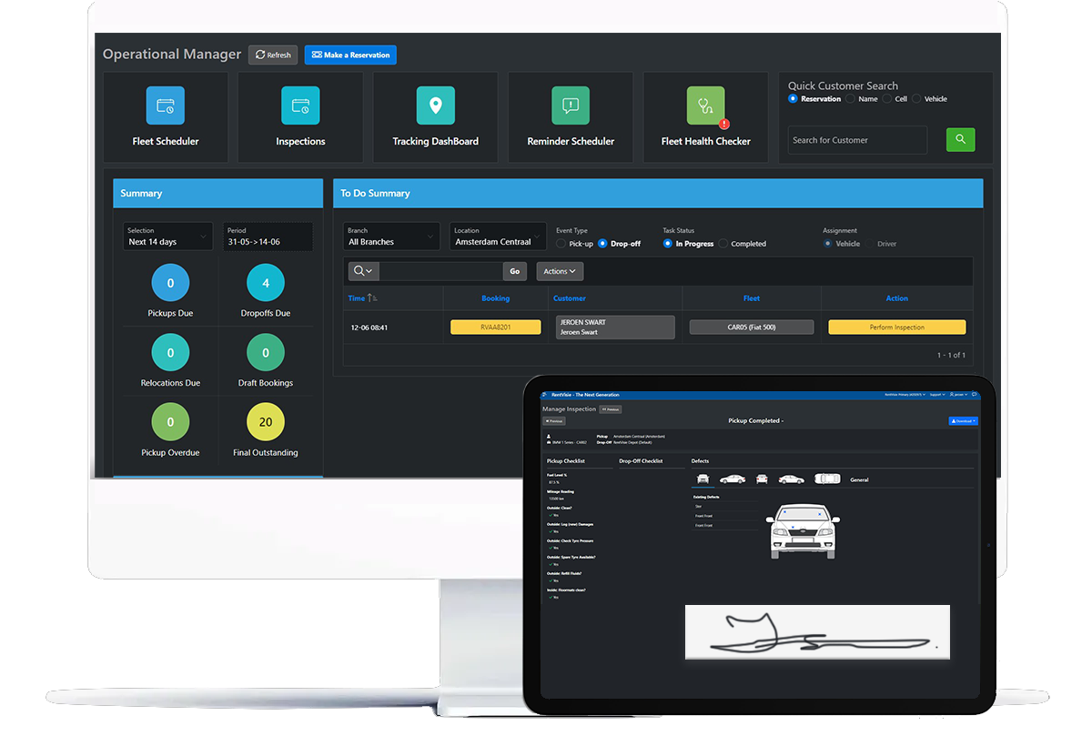 screenshot of RentVisie