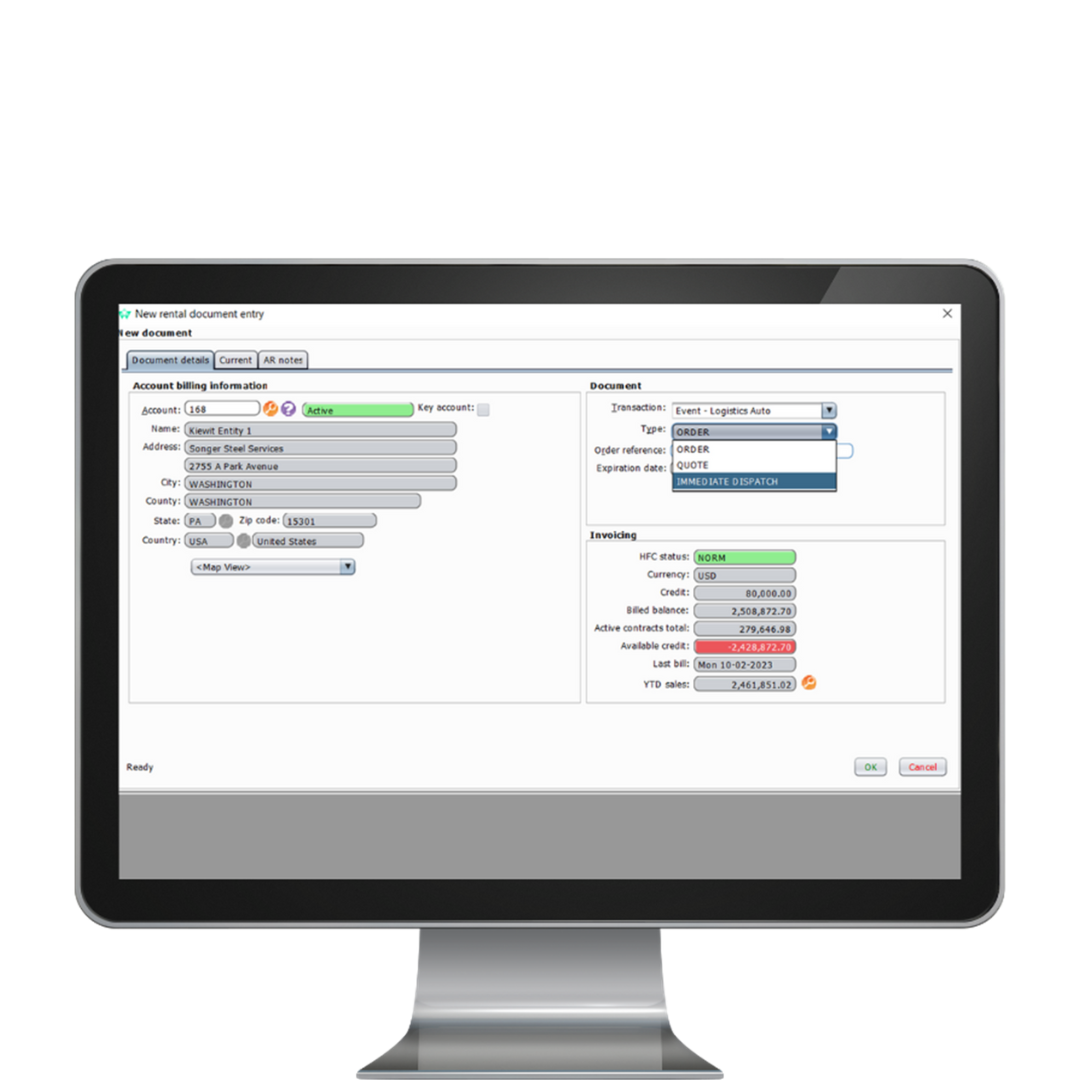 screenshot of RentalResult