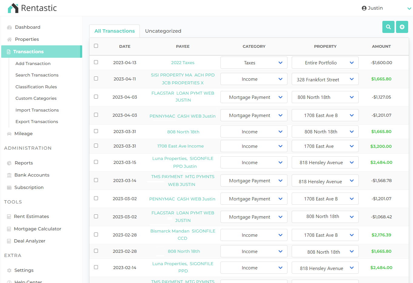 screenshot of Rentastic