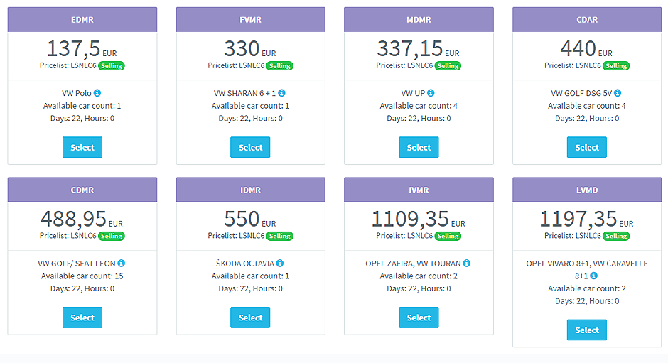 screenshot of Renteon