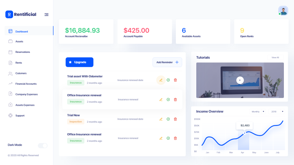 screenshot of Rentificial