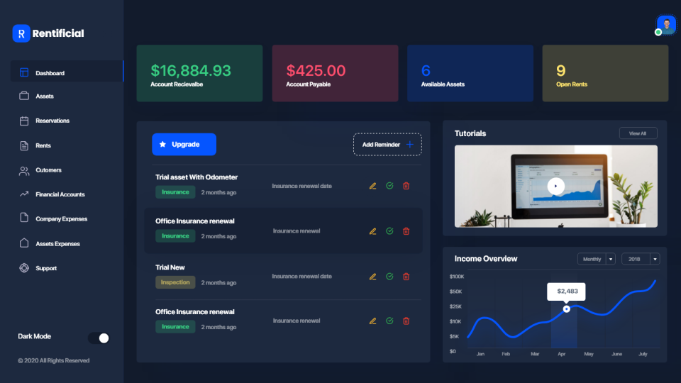 screenshot of Rentificial