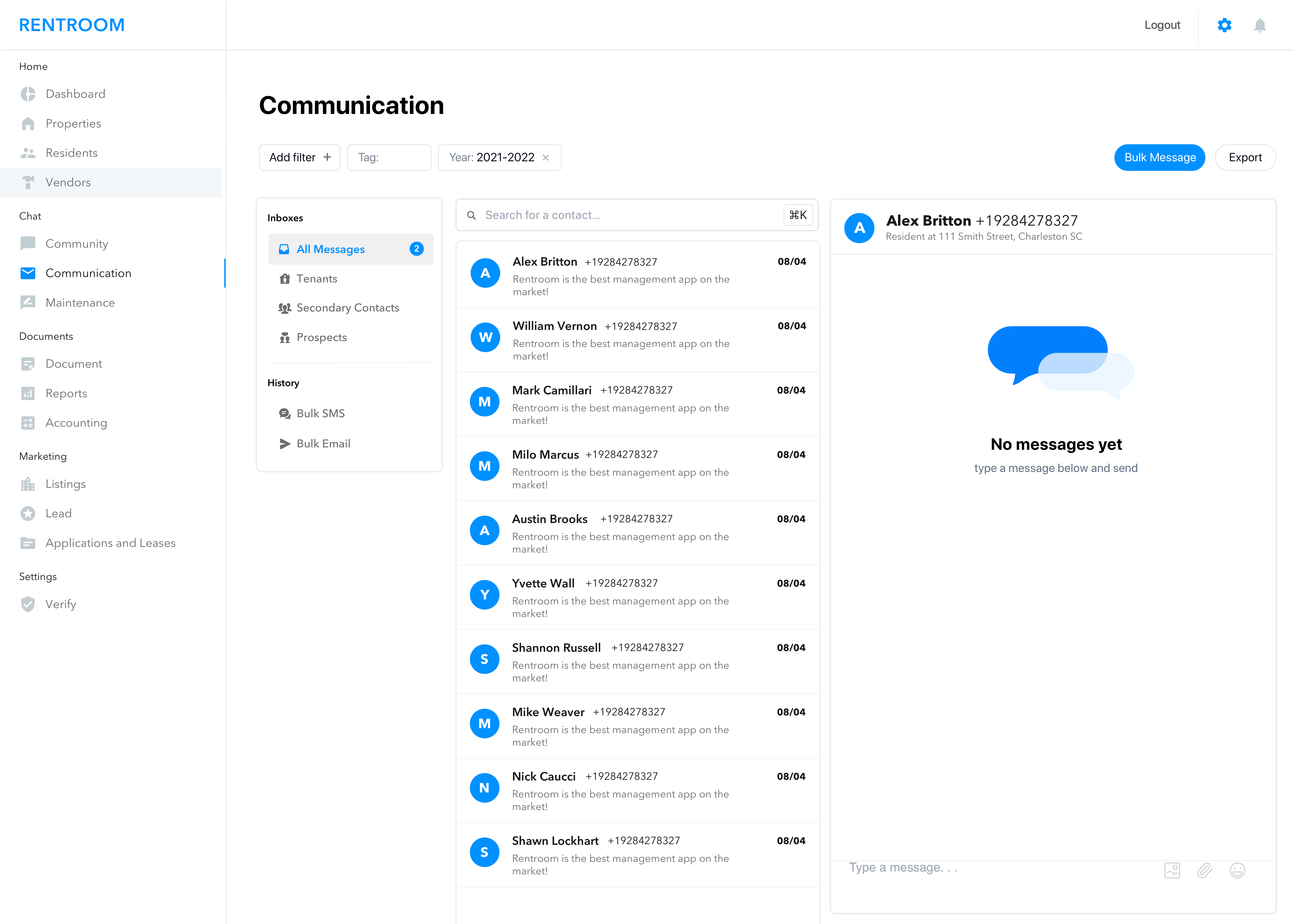 screenshot of Rentroom