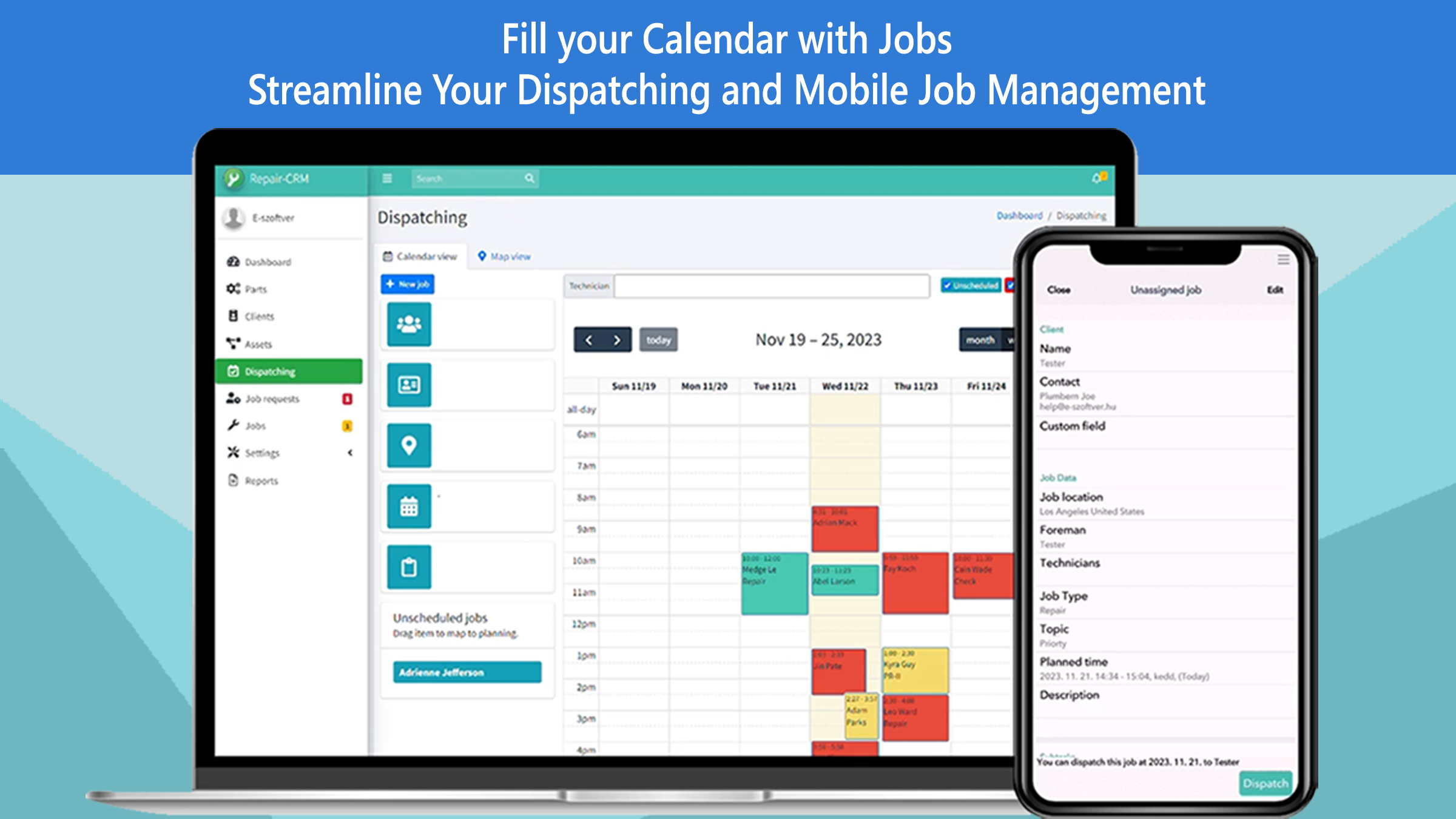 screenshot of Repair-CRM