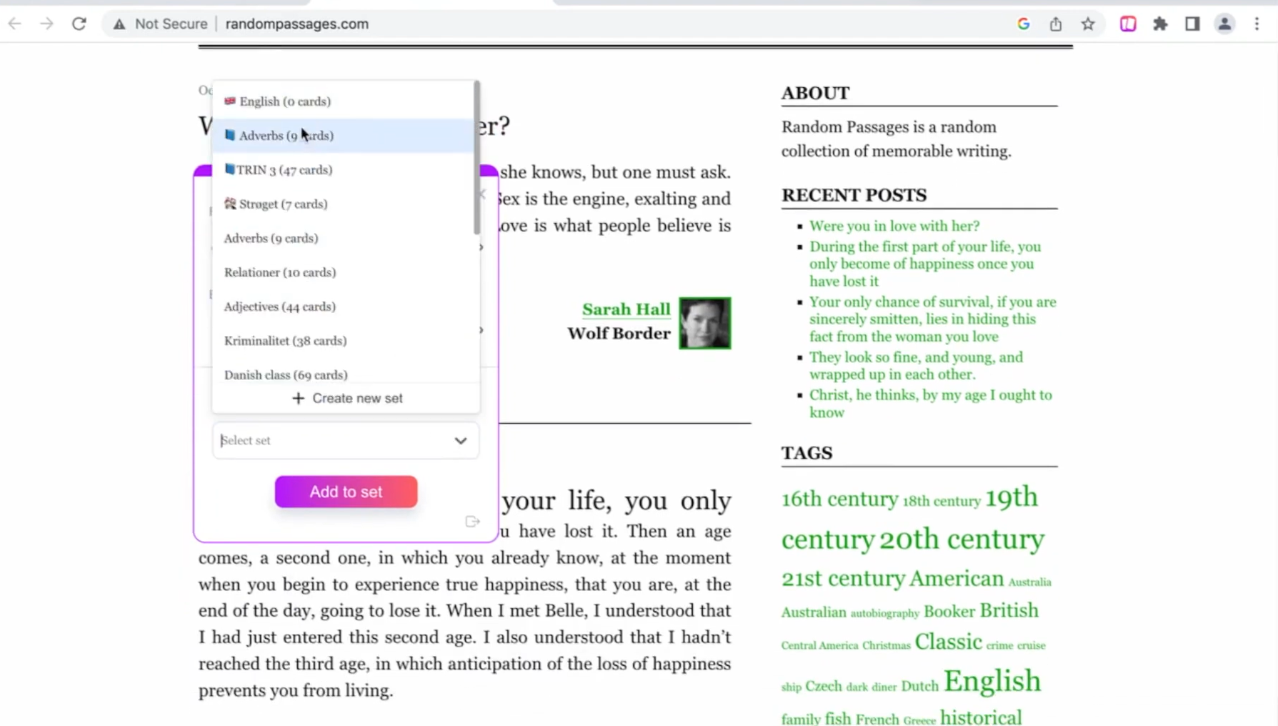 screenshot of Repeet