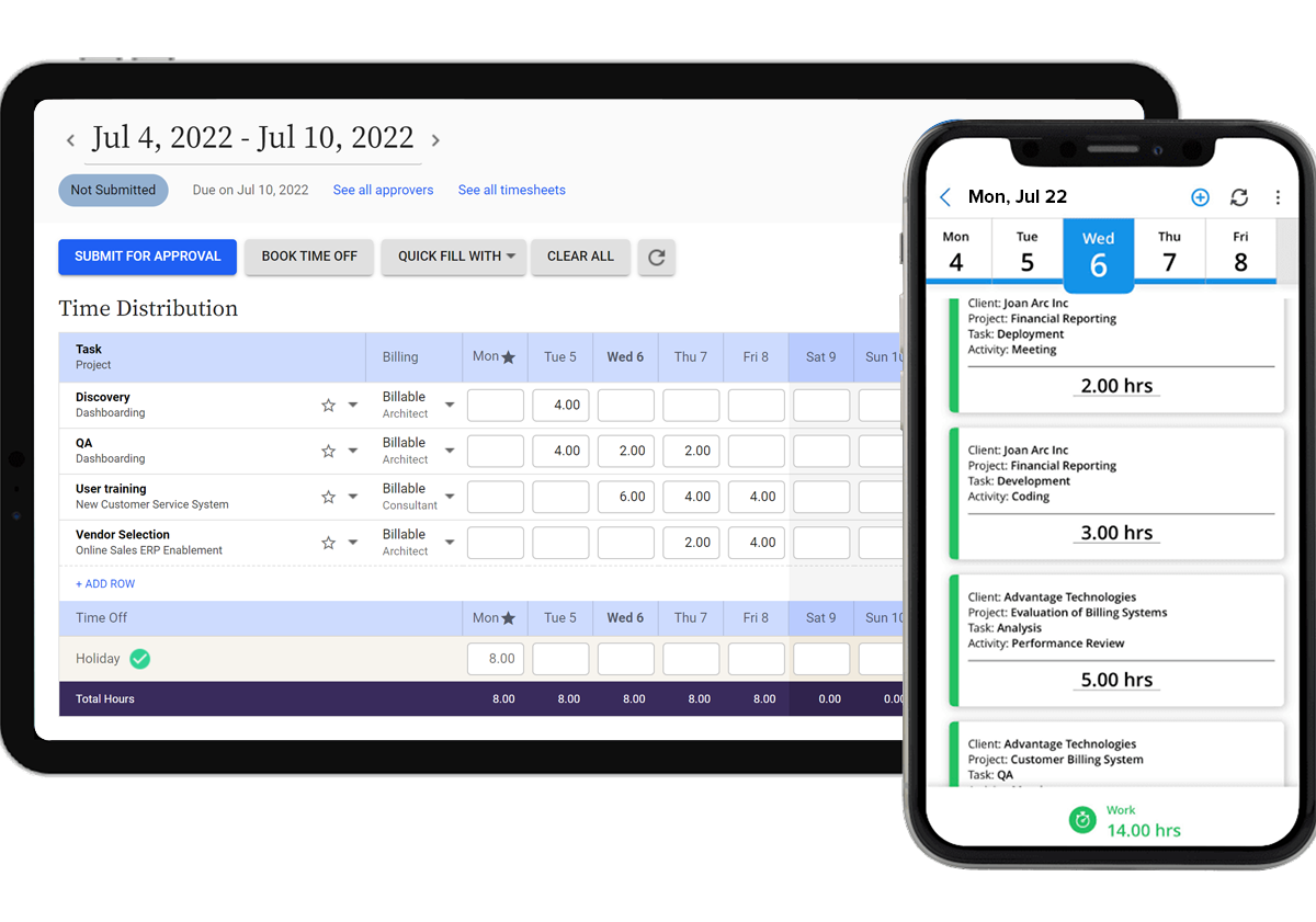screenshot of Replicon