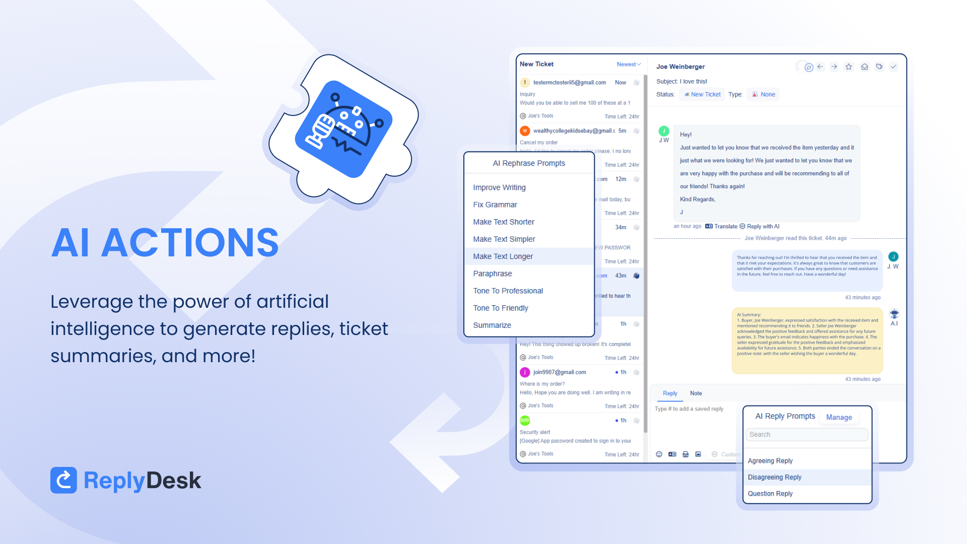 screenshot of ReplyDesk