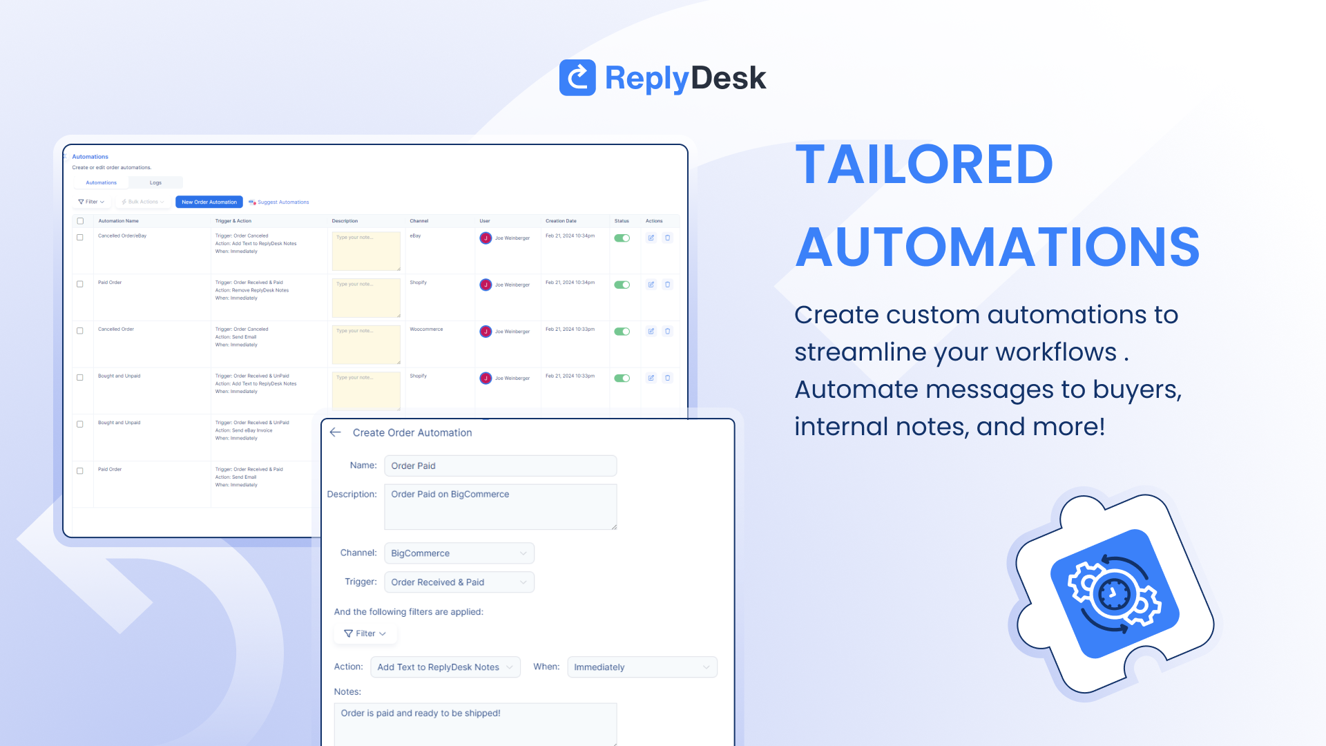screenshot of ReplyDesk