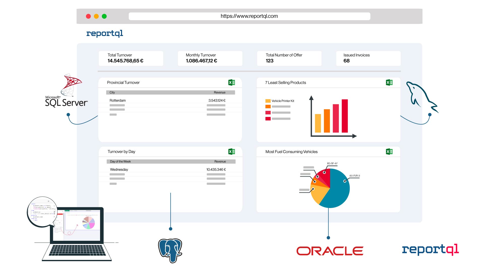 screenshot of Reportql