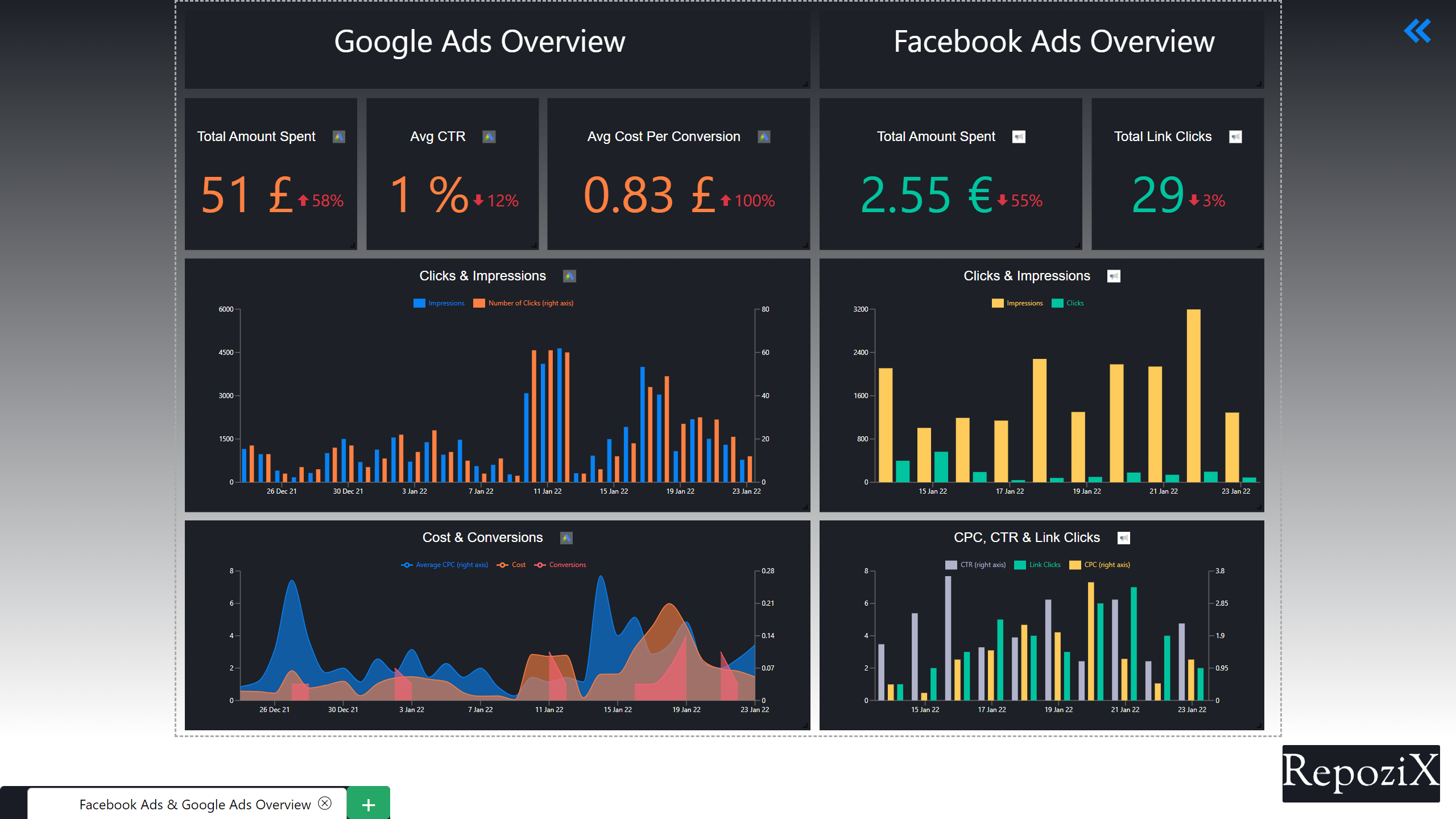 screenshot of Repozix