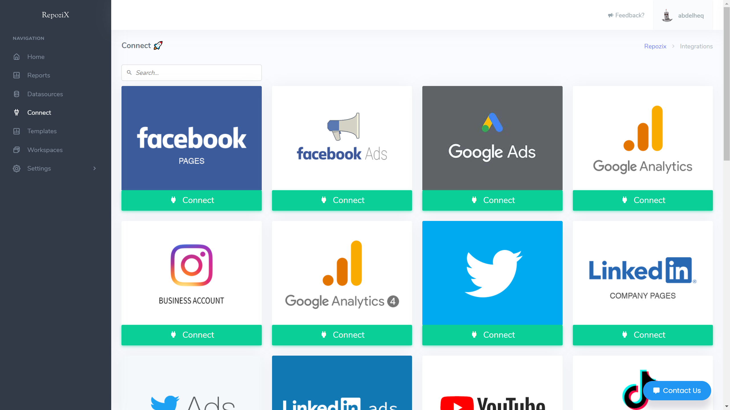 screenshot of Repozix