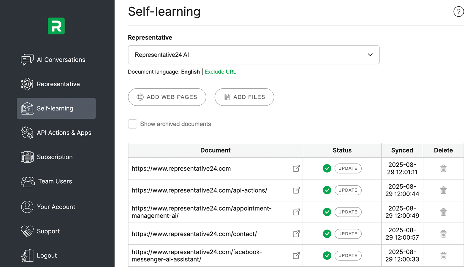 screenshot of Representative24