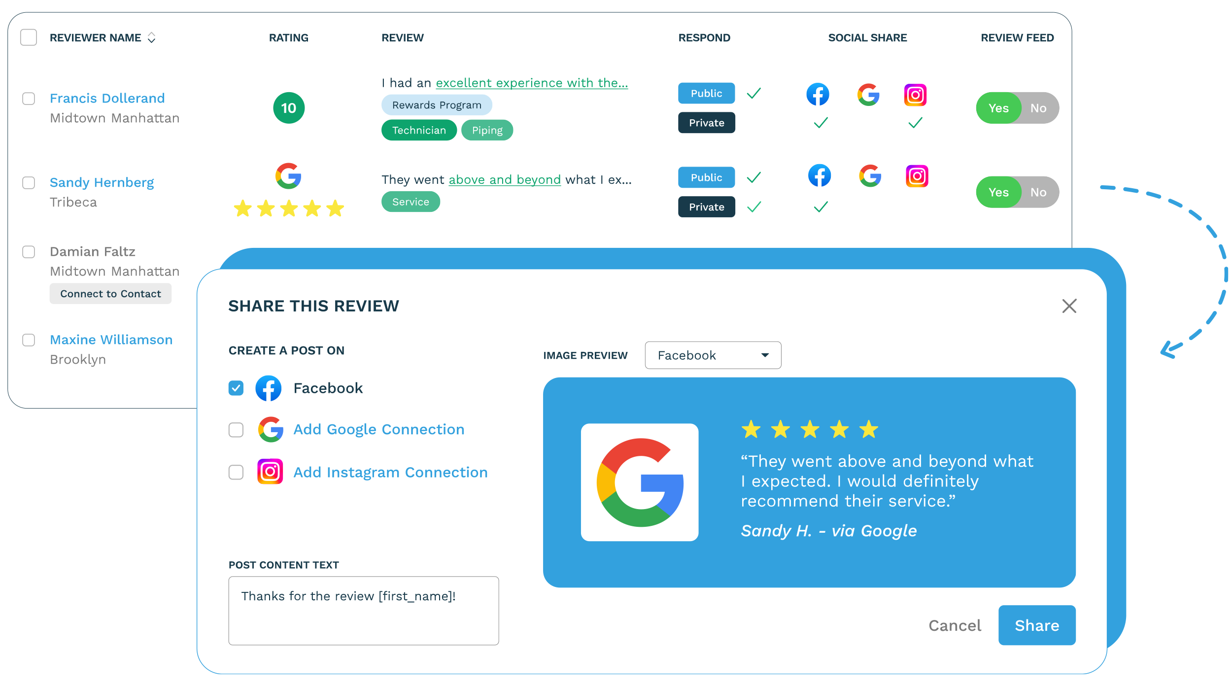 screenshot of ReputationStacker