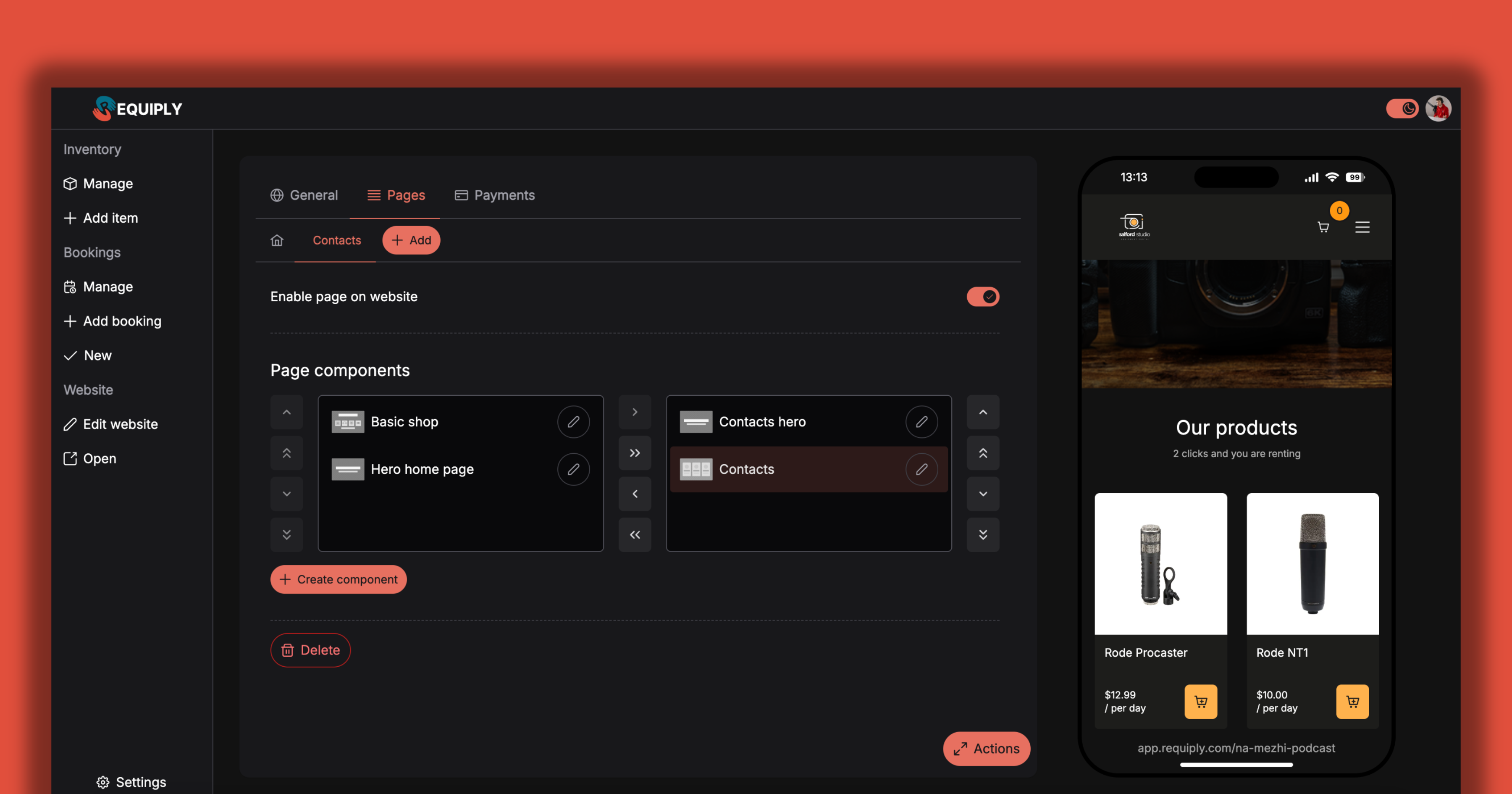 screenshot of Requiply