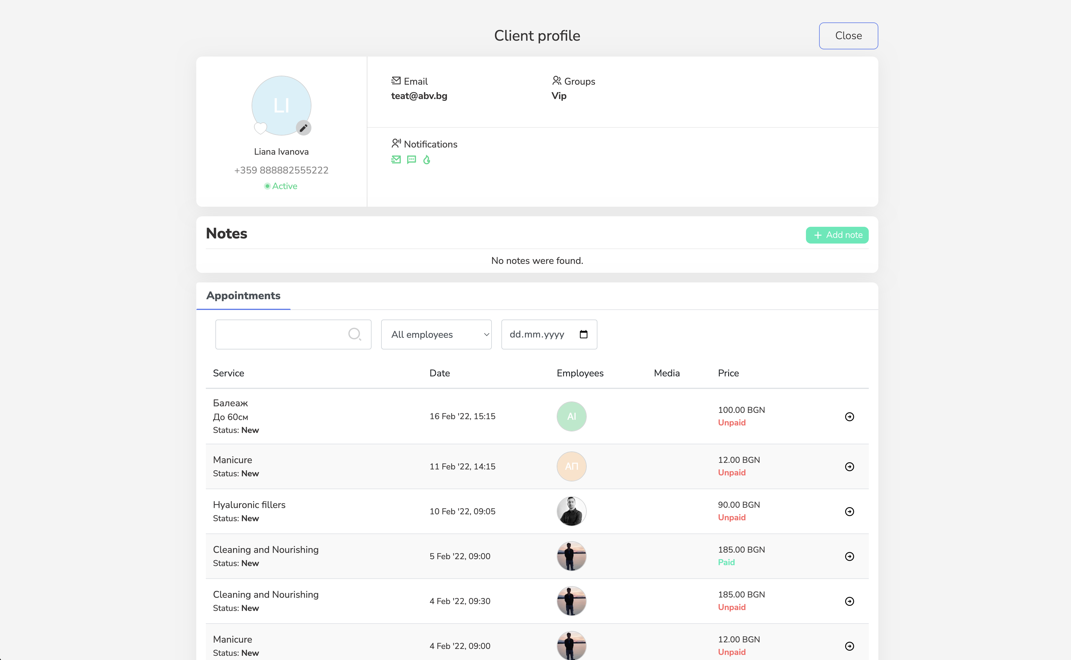 screenshot of Reservation.Studio