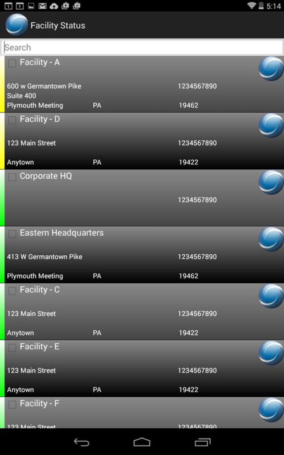 screenshot of ResilienceONE