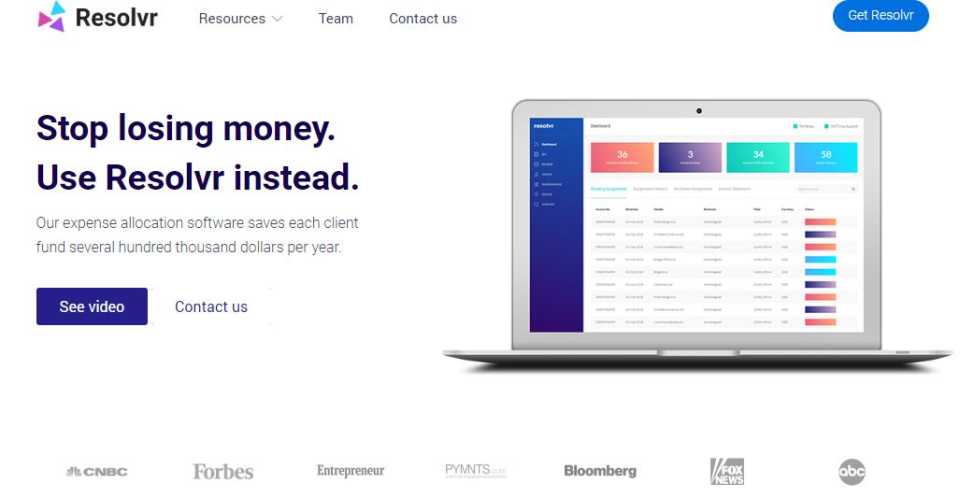 screenshot of Resolvr