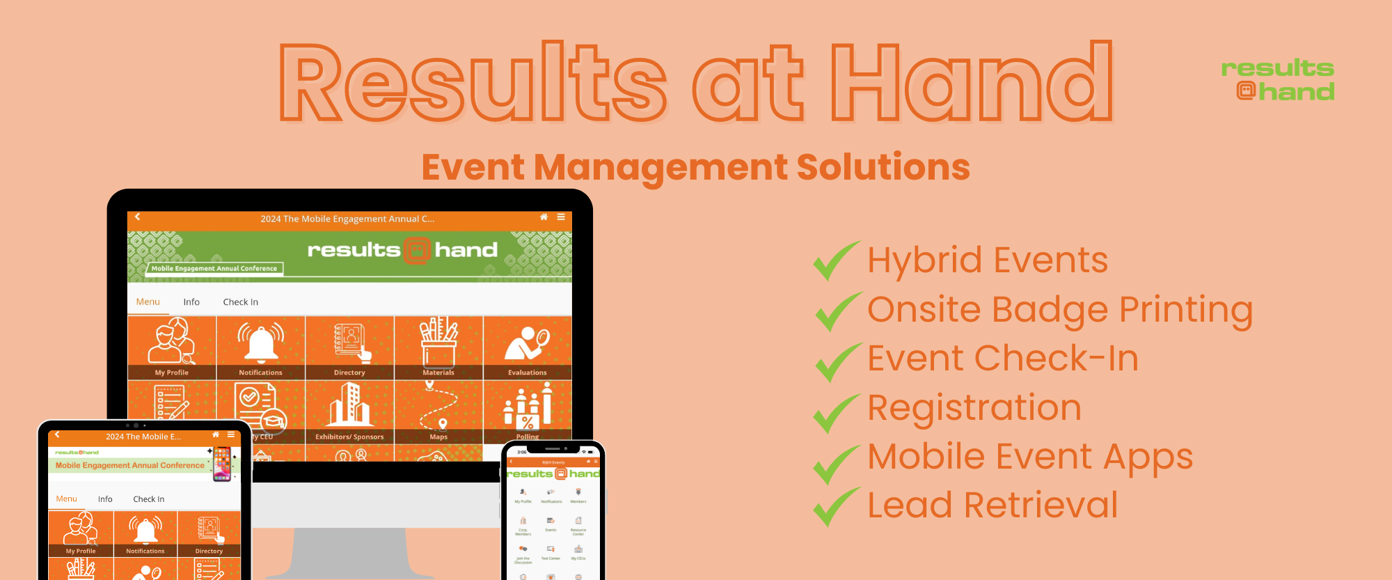 screenshot of Results@Hand