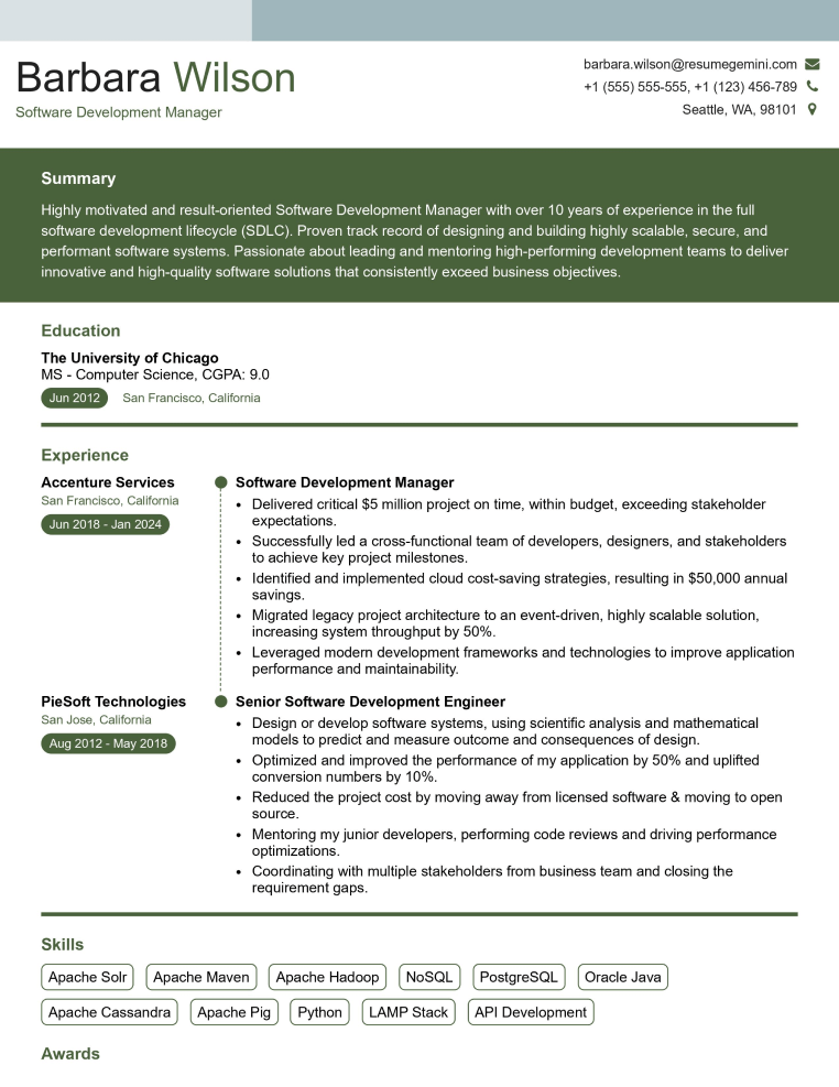 screenshot of ResumeGemini