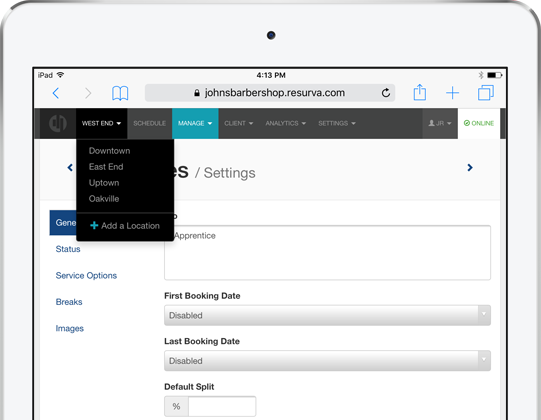 screenshot of Resurva