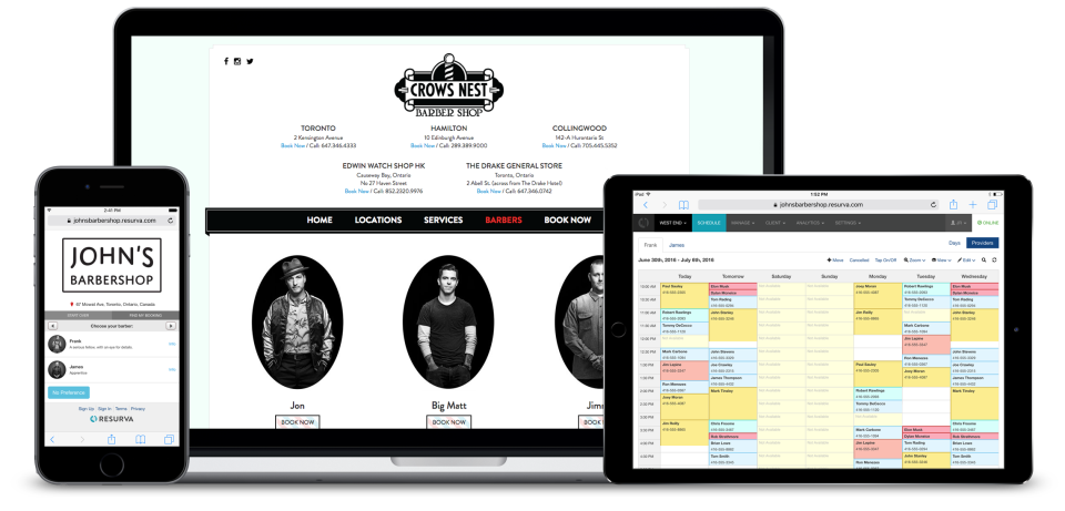 screenshot of Resurva