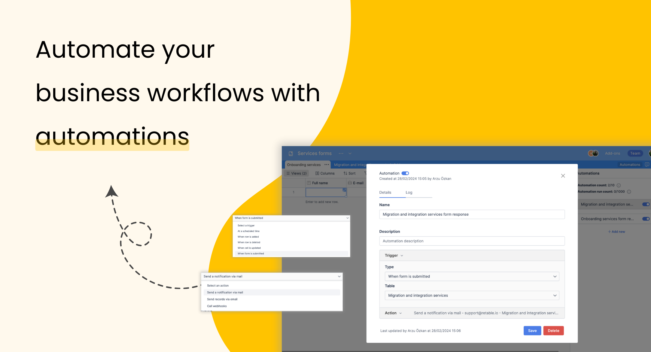 screenshot of Retable
