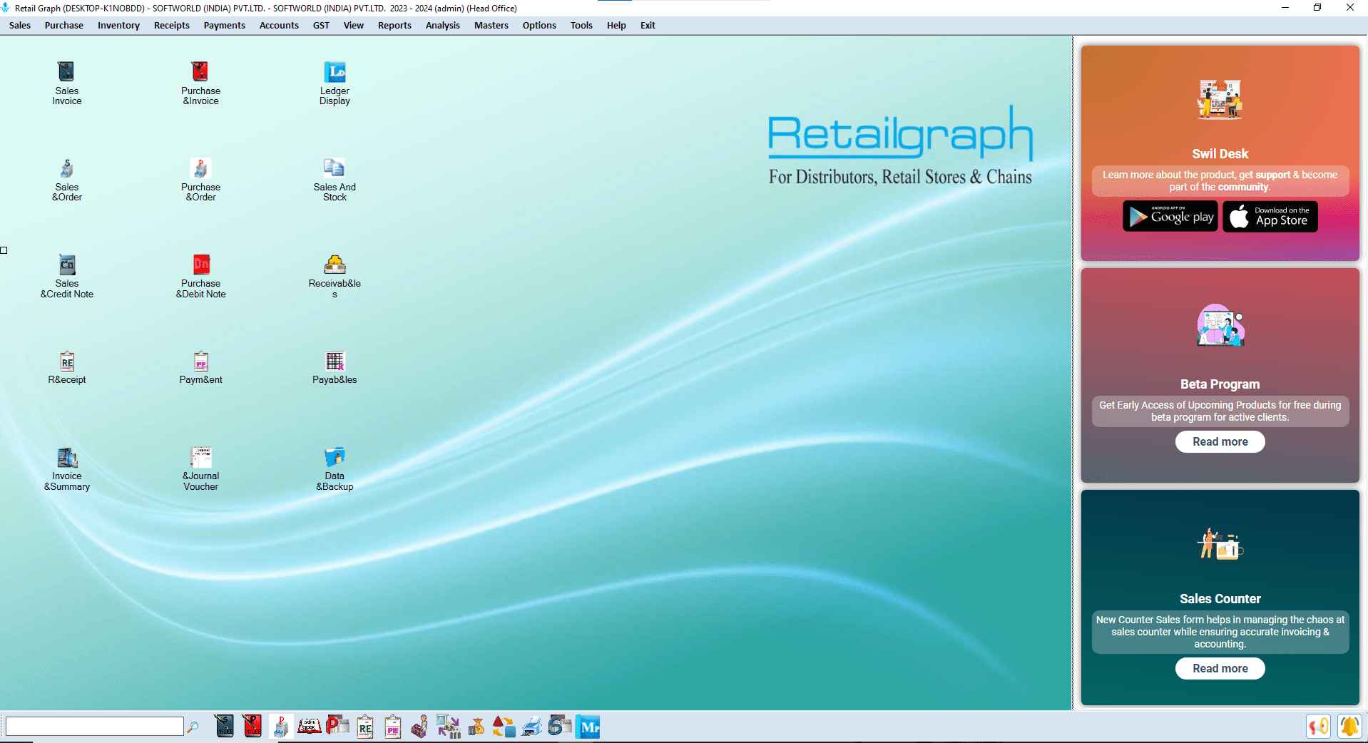 screenshot of RetailGraph