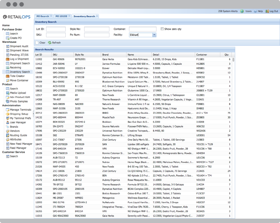 screenshot of RetailOps