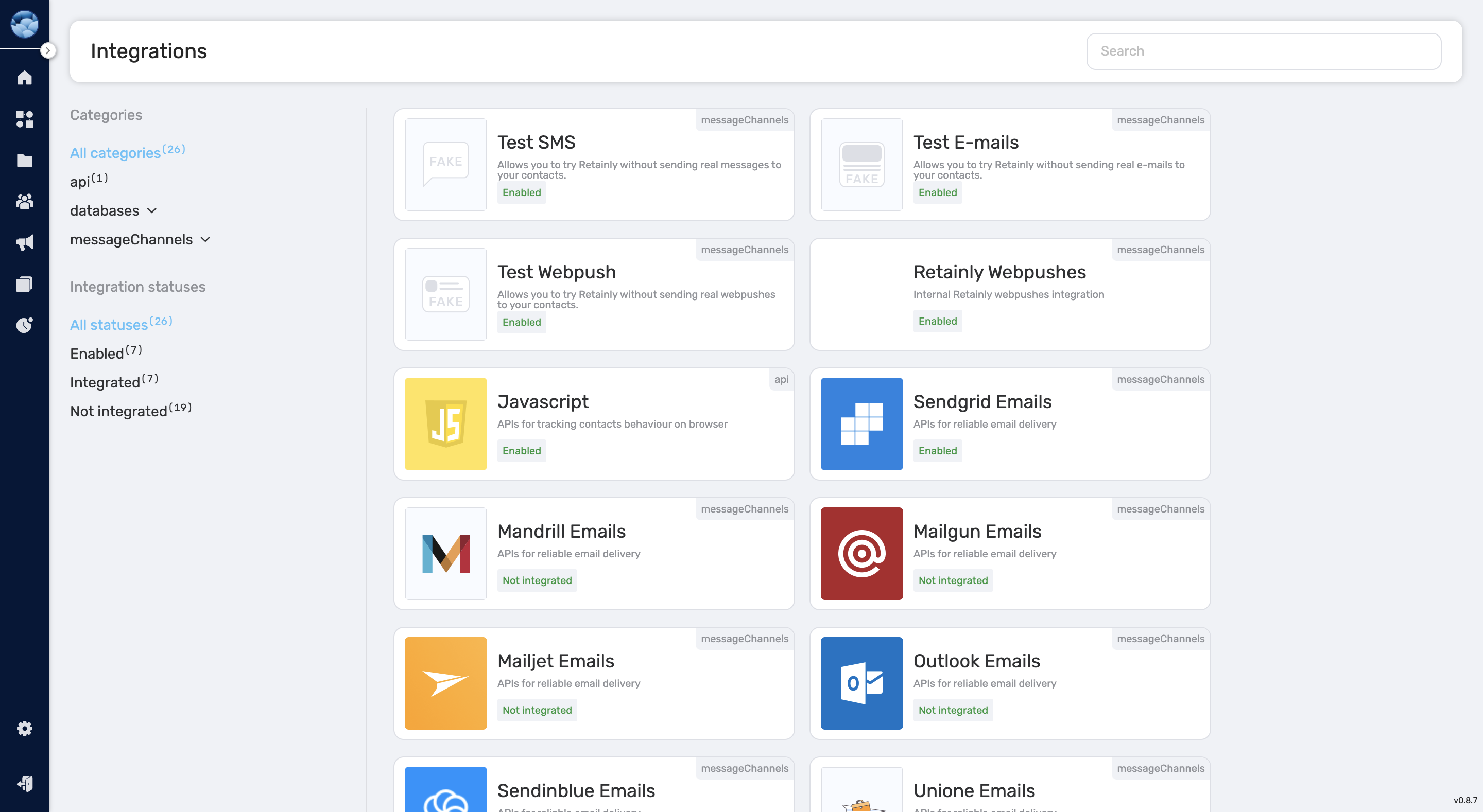 screenshot of Retainly