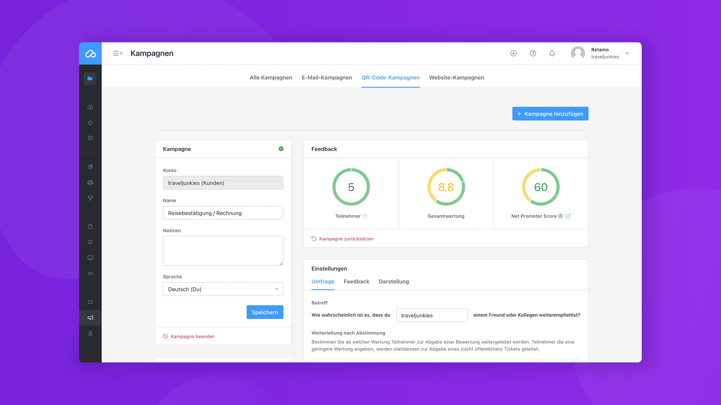 screenshot of Retamo