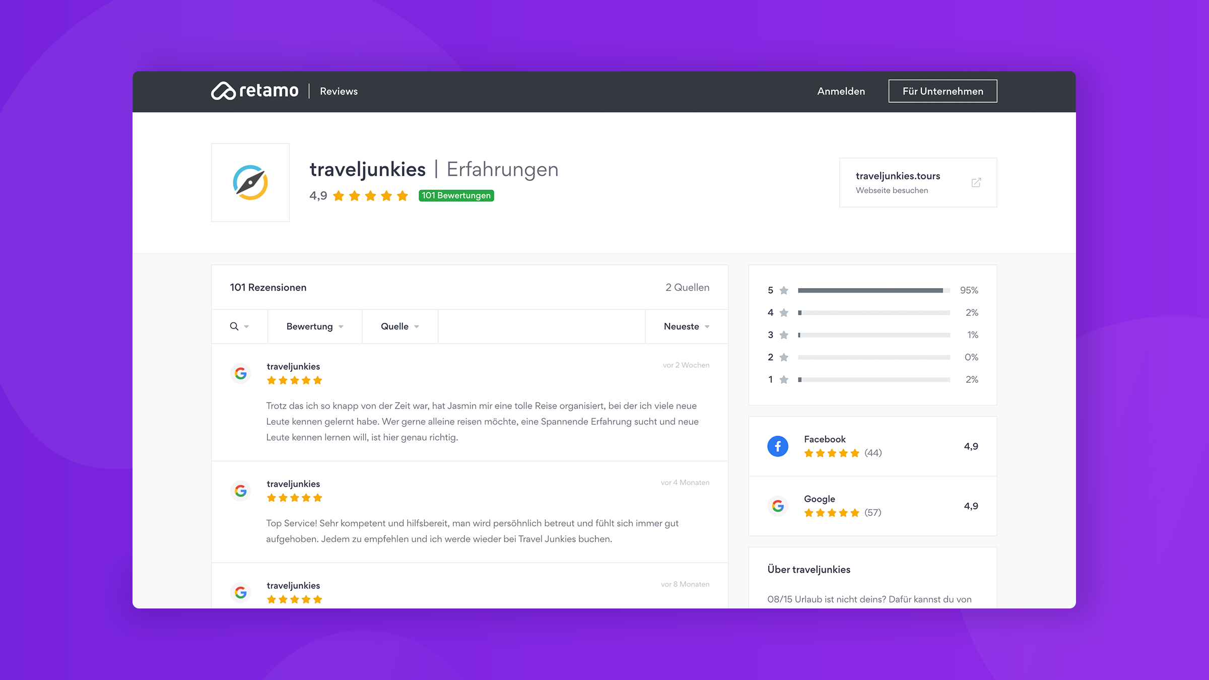 screenshot of Retamo