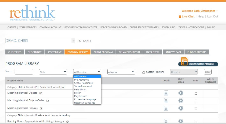 screenshot of Rethink