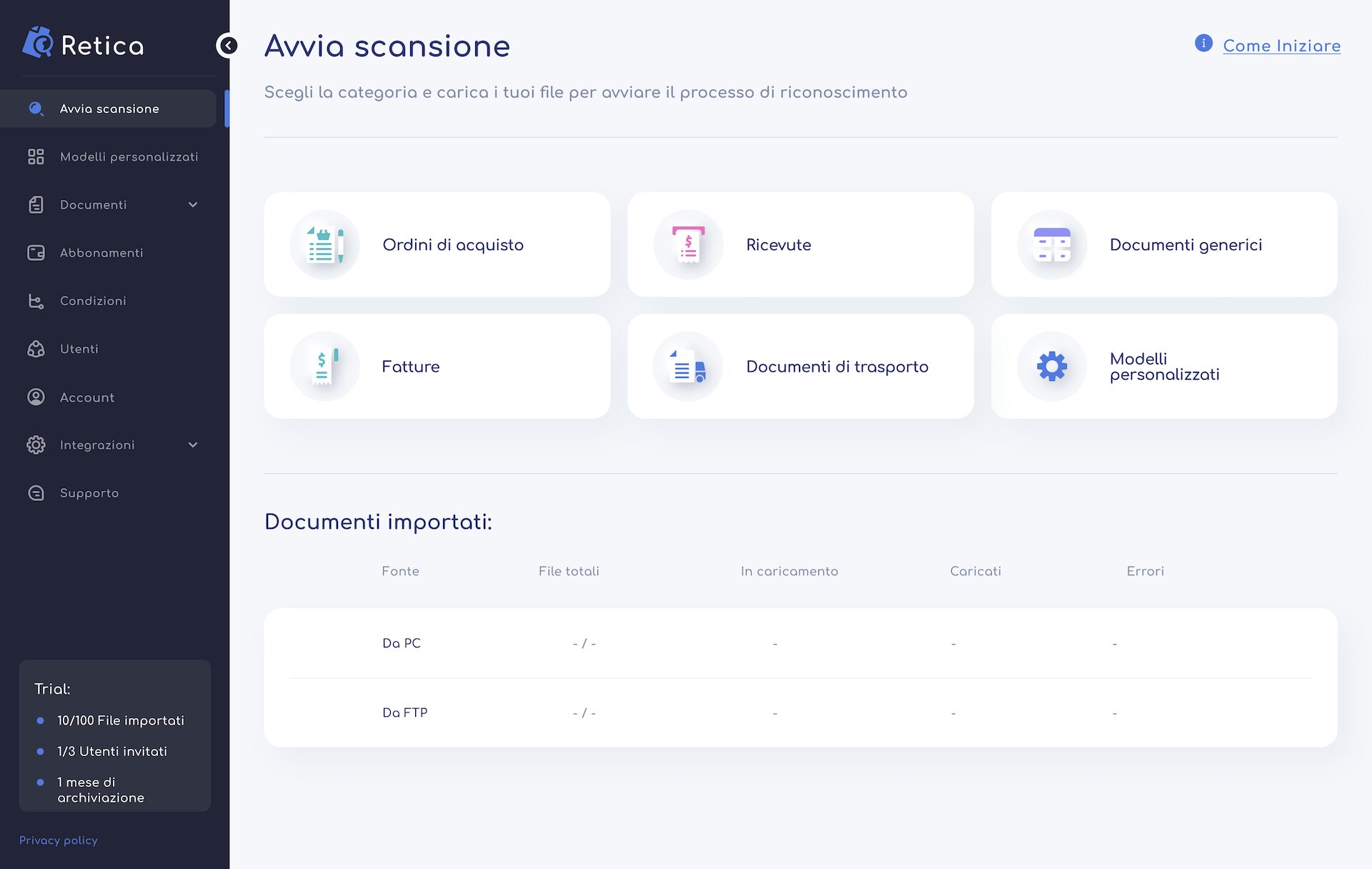 screenshot of Retica