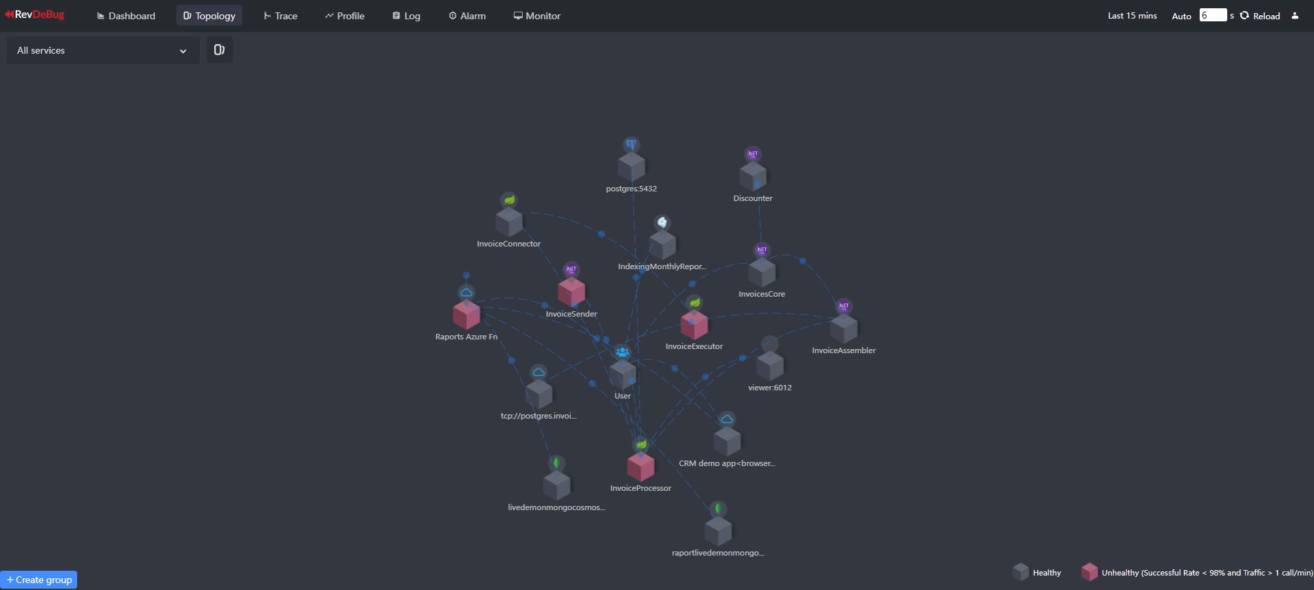 screenshot of RevDeBug