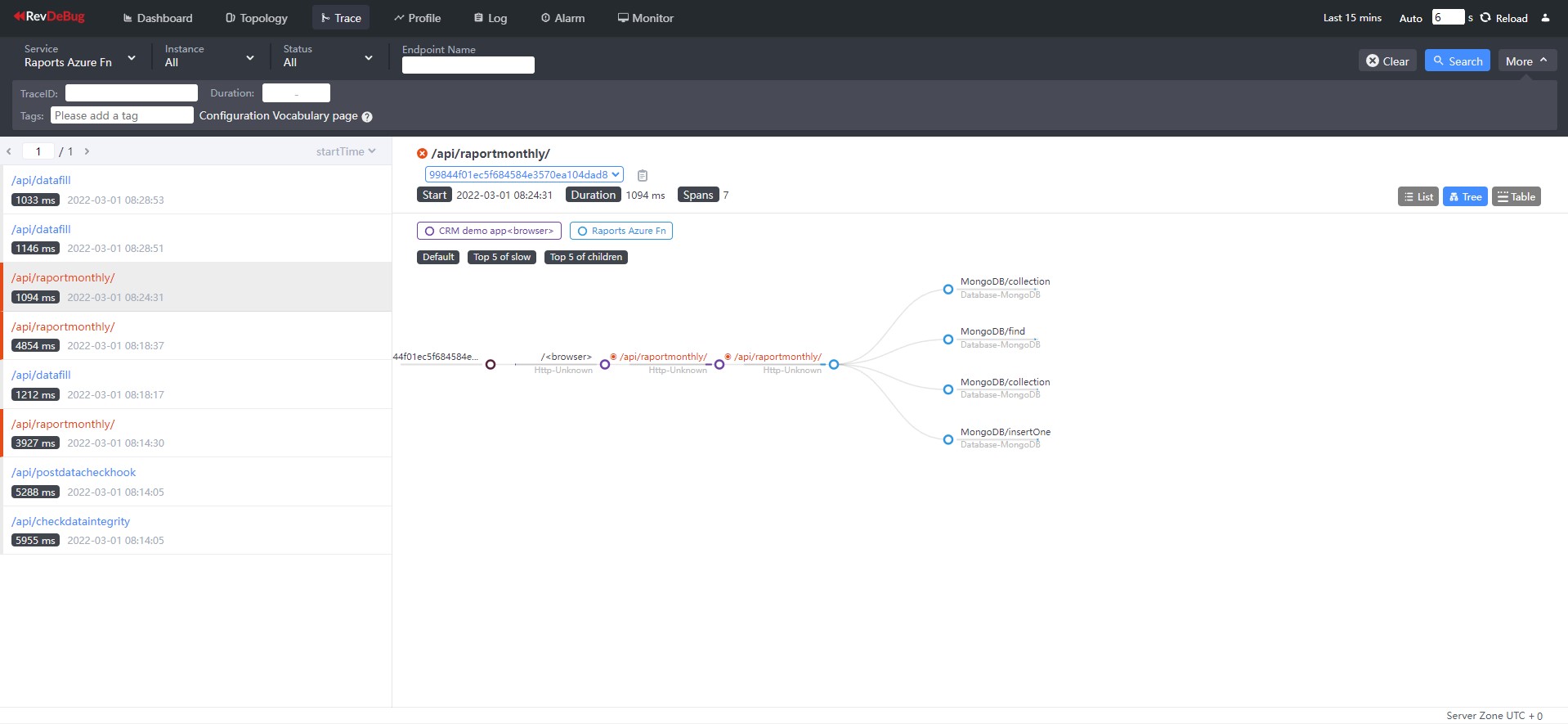 screenshot of RevDeBug