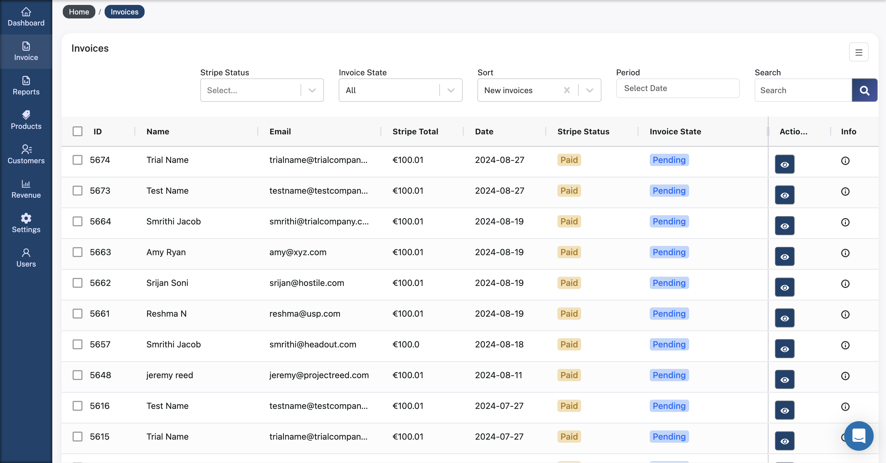 screenshot of ReveniQ