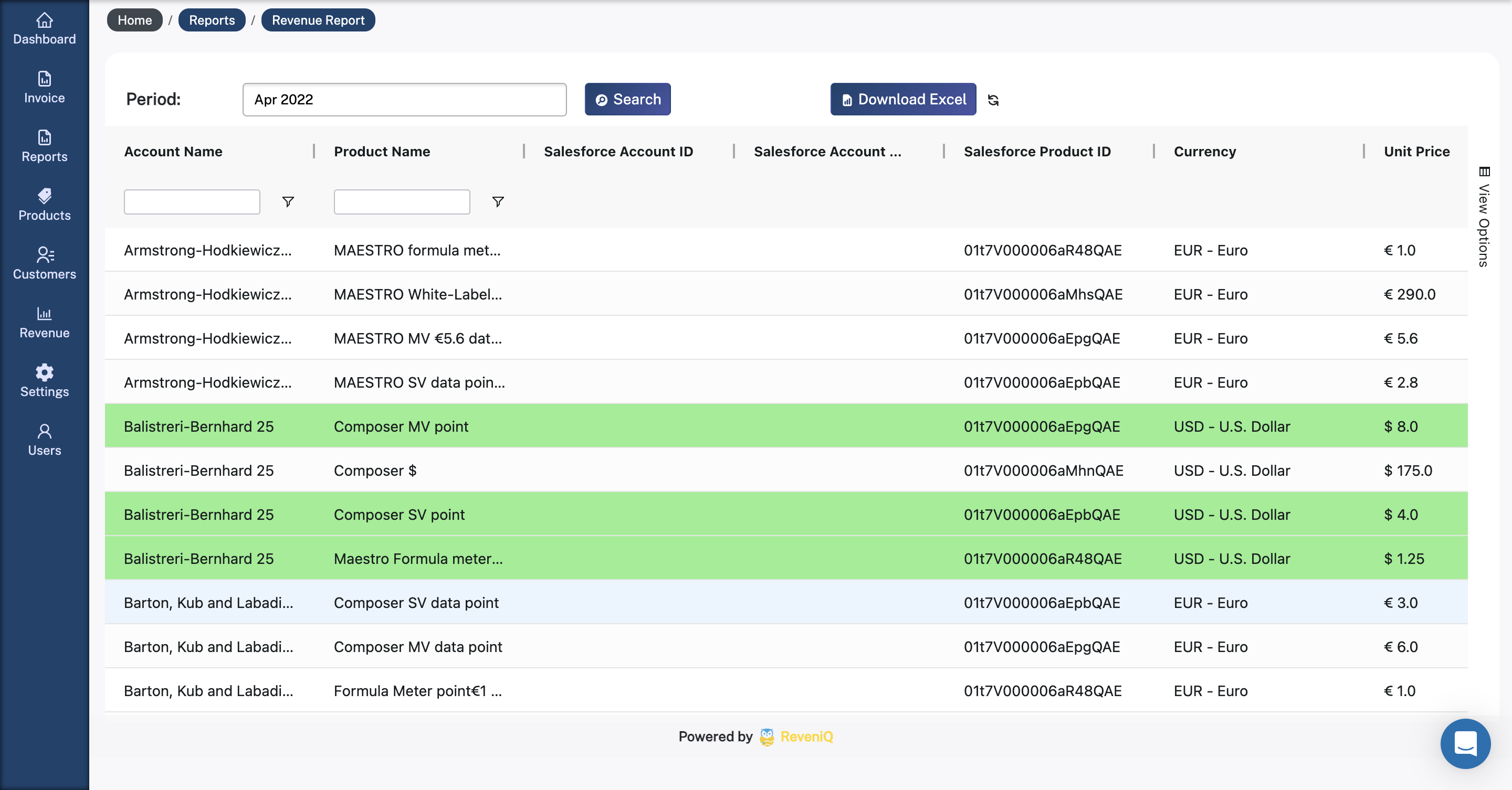 screenshot of ReveniQ