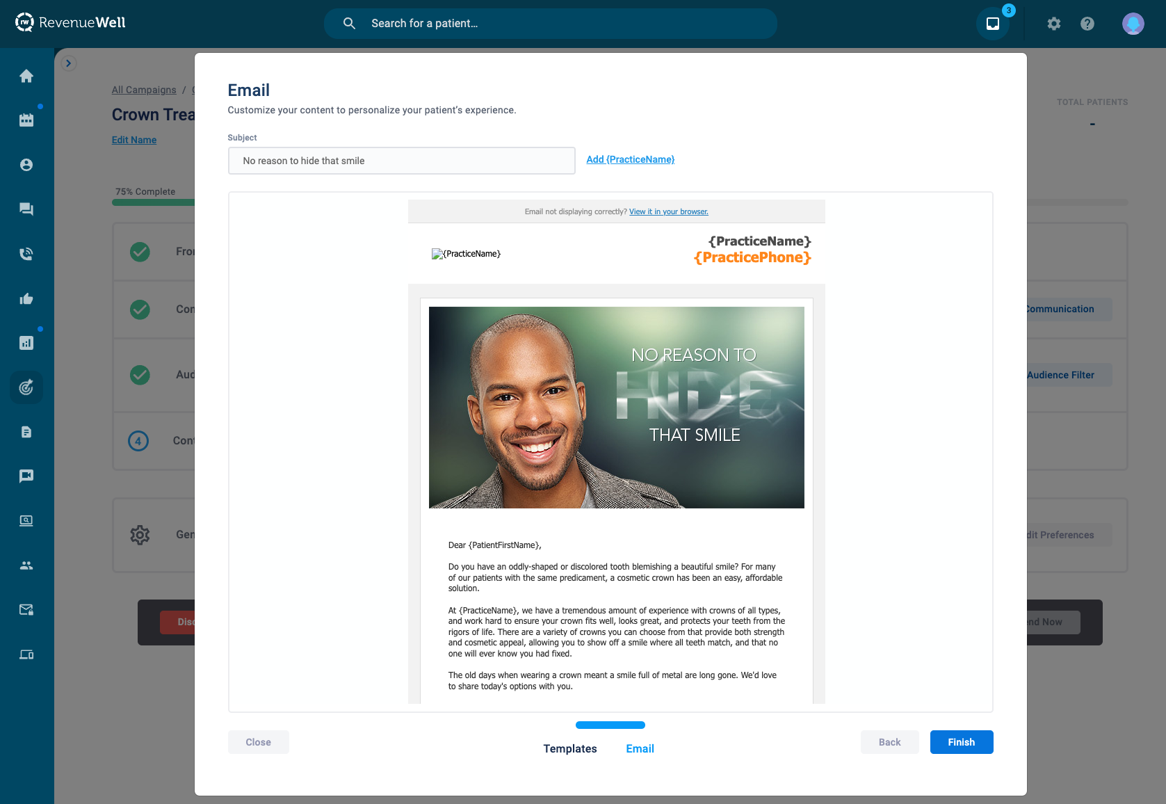 screenshot of RevenueWell