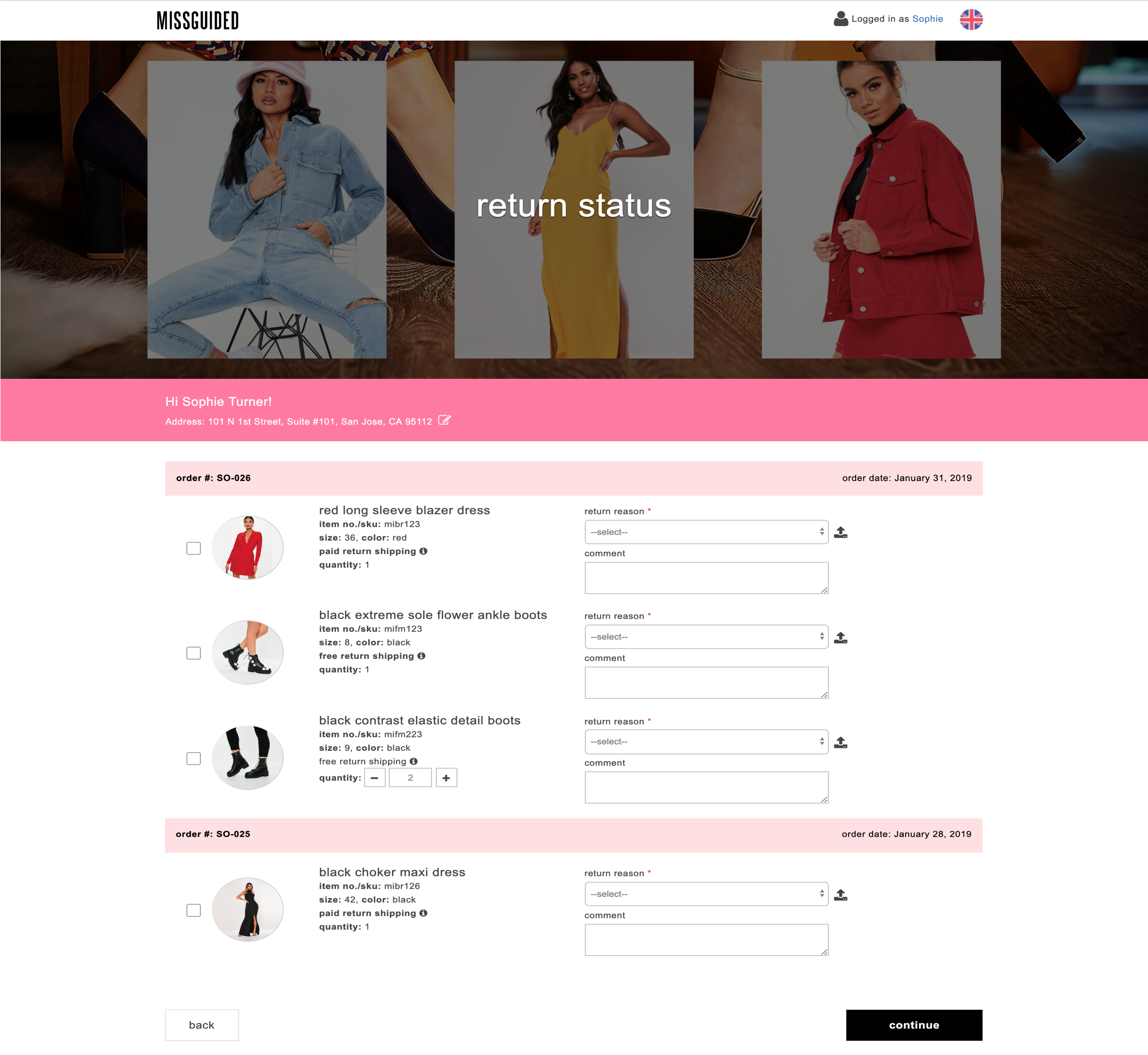 screenshot of ReverseLogix