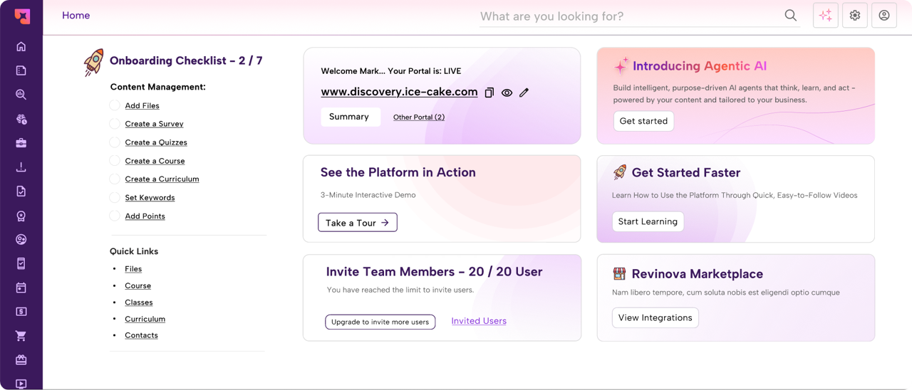 screenshot of Revinova